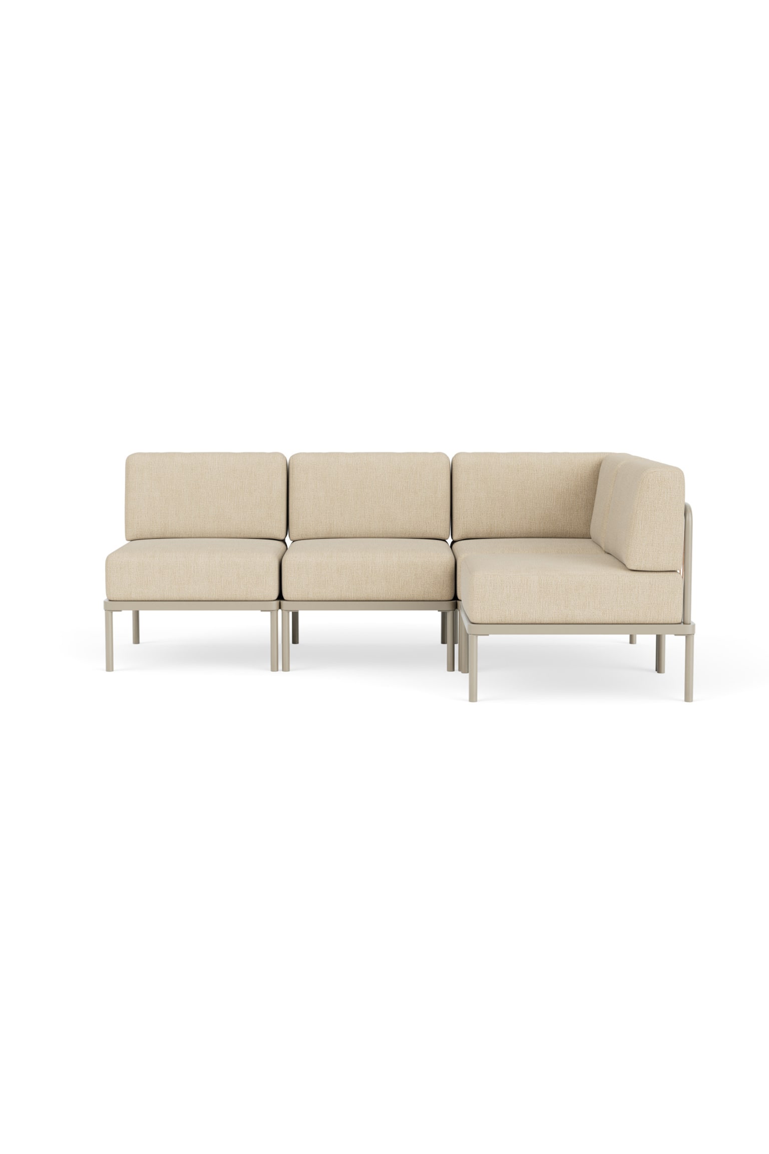 Hadley Gartensofa Ecksofa Mit Offenem Ende - Marzipan - 1
