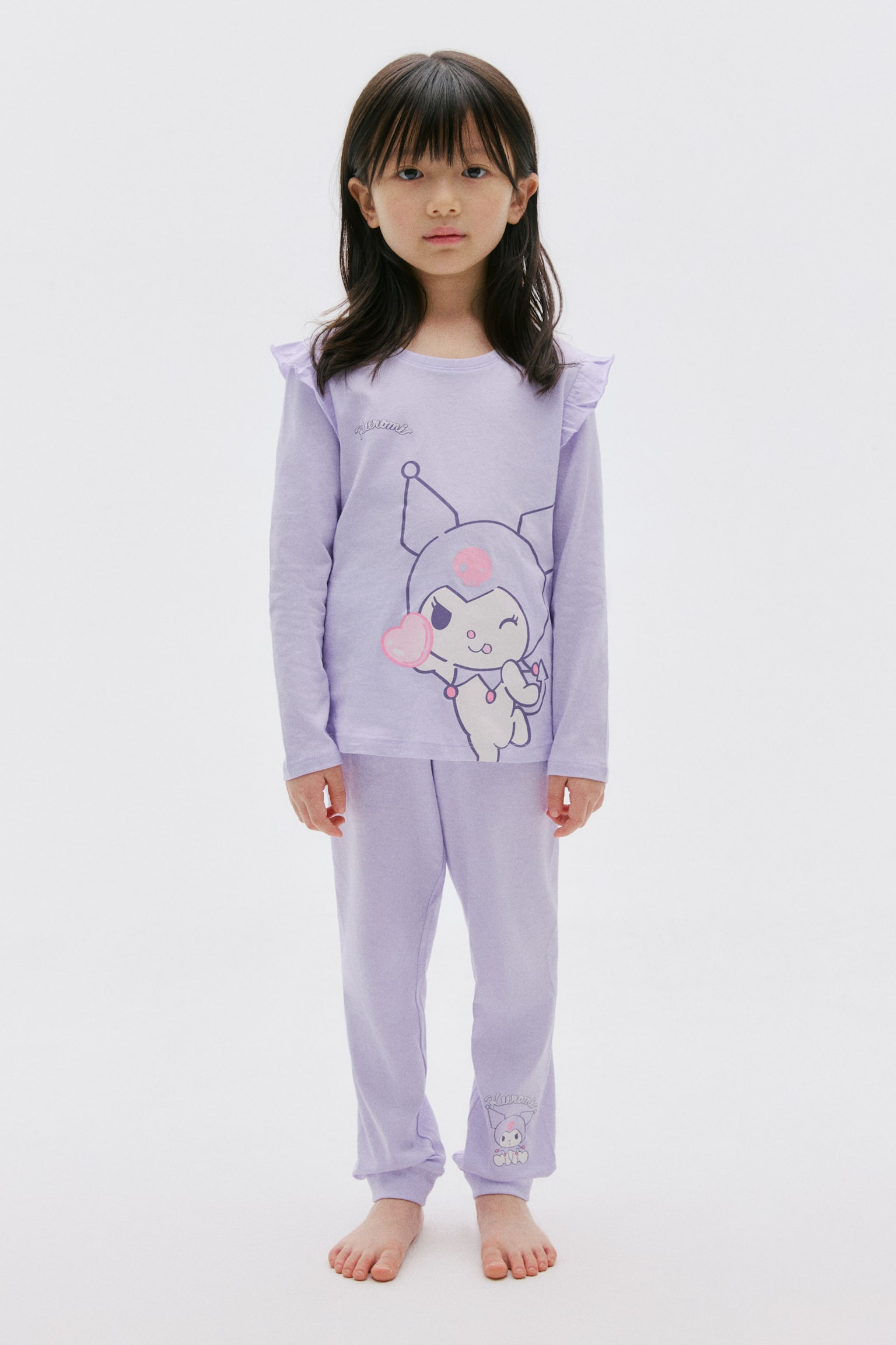 Cotton Pajamas with Printed Motif - Purple/Kuromi/Light blue/Cinnamoroll - 1