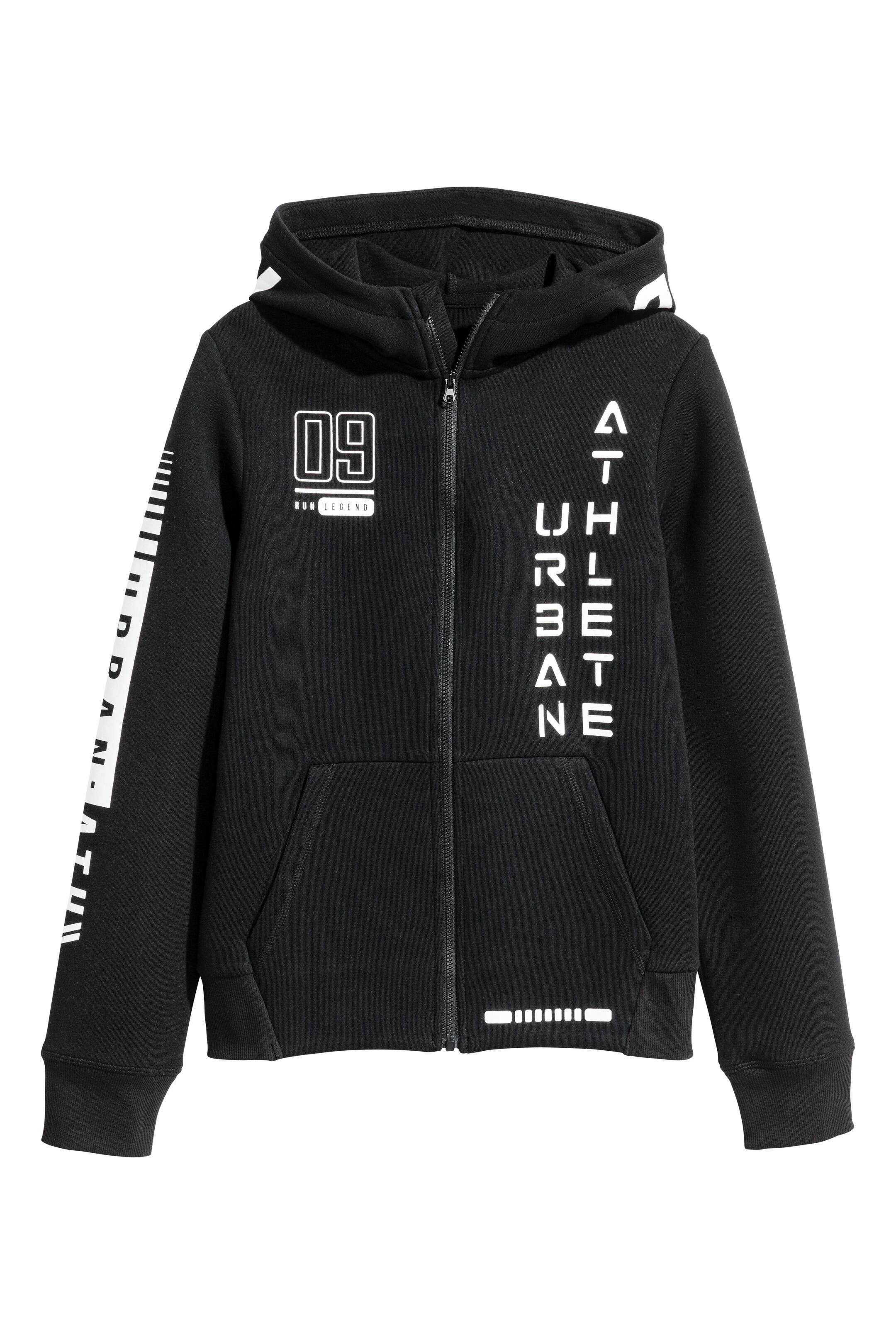 View larger image: Printed sports jacket - Black - Kids | H&M GB 1