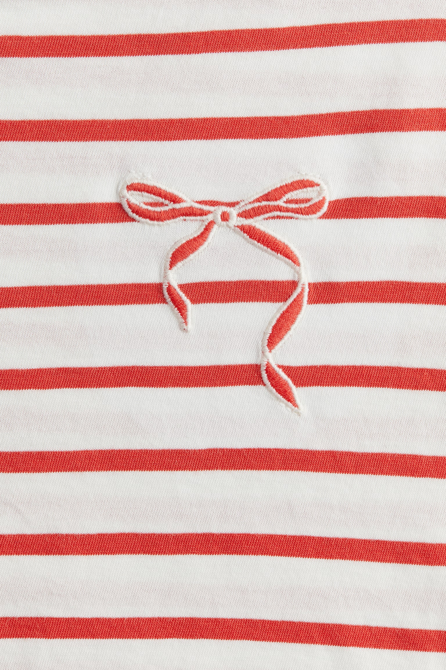 Embroidery-detail cotton top - White/Red striped/White/Blue striped/Navy blue/Striped - 5