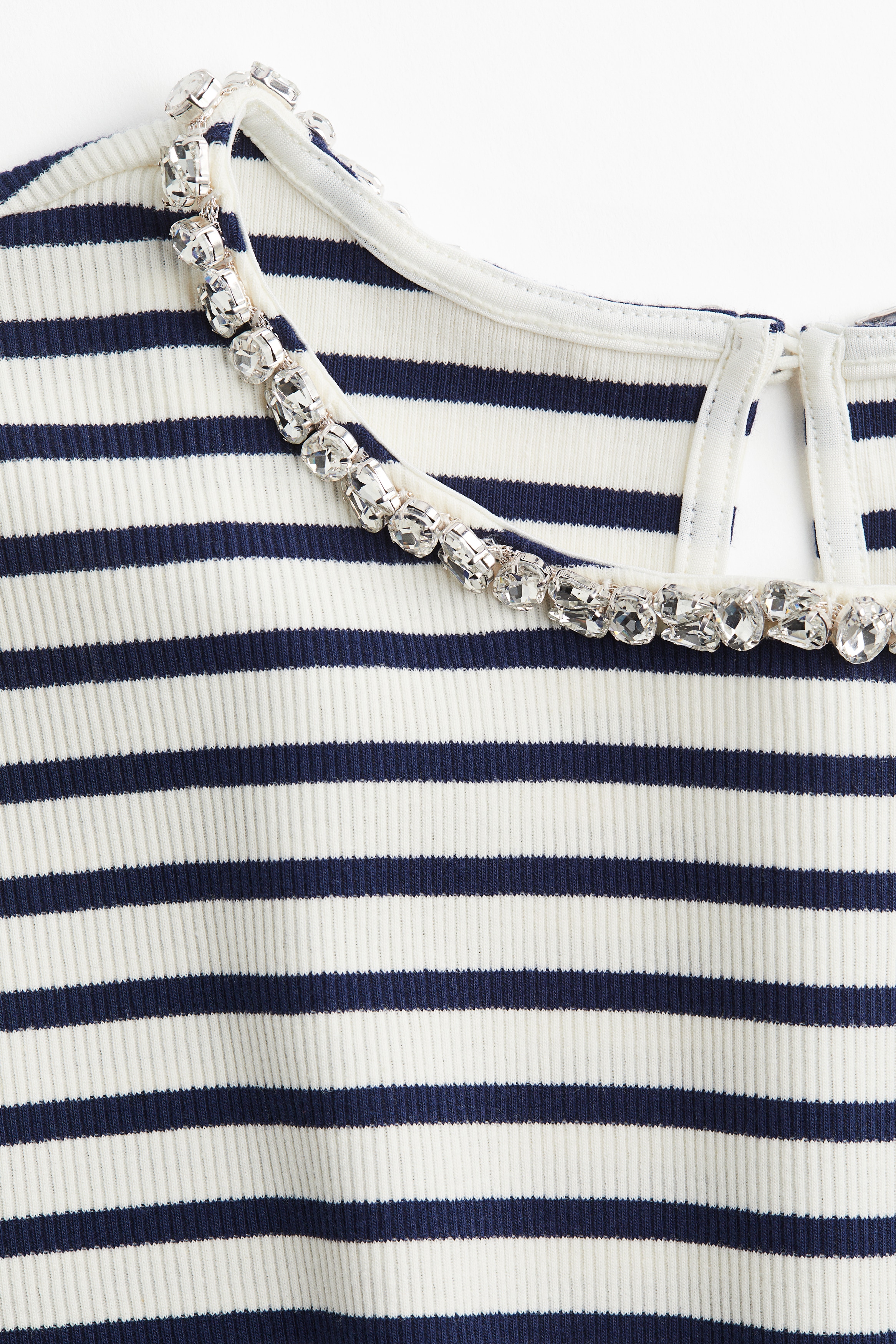 Rhinestone-embellished T-shirt