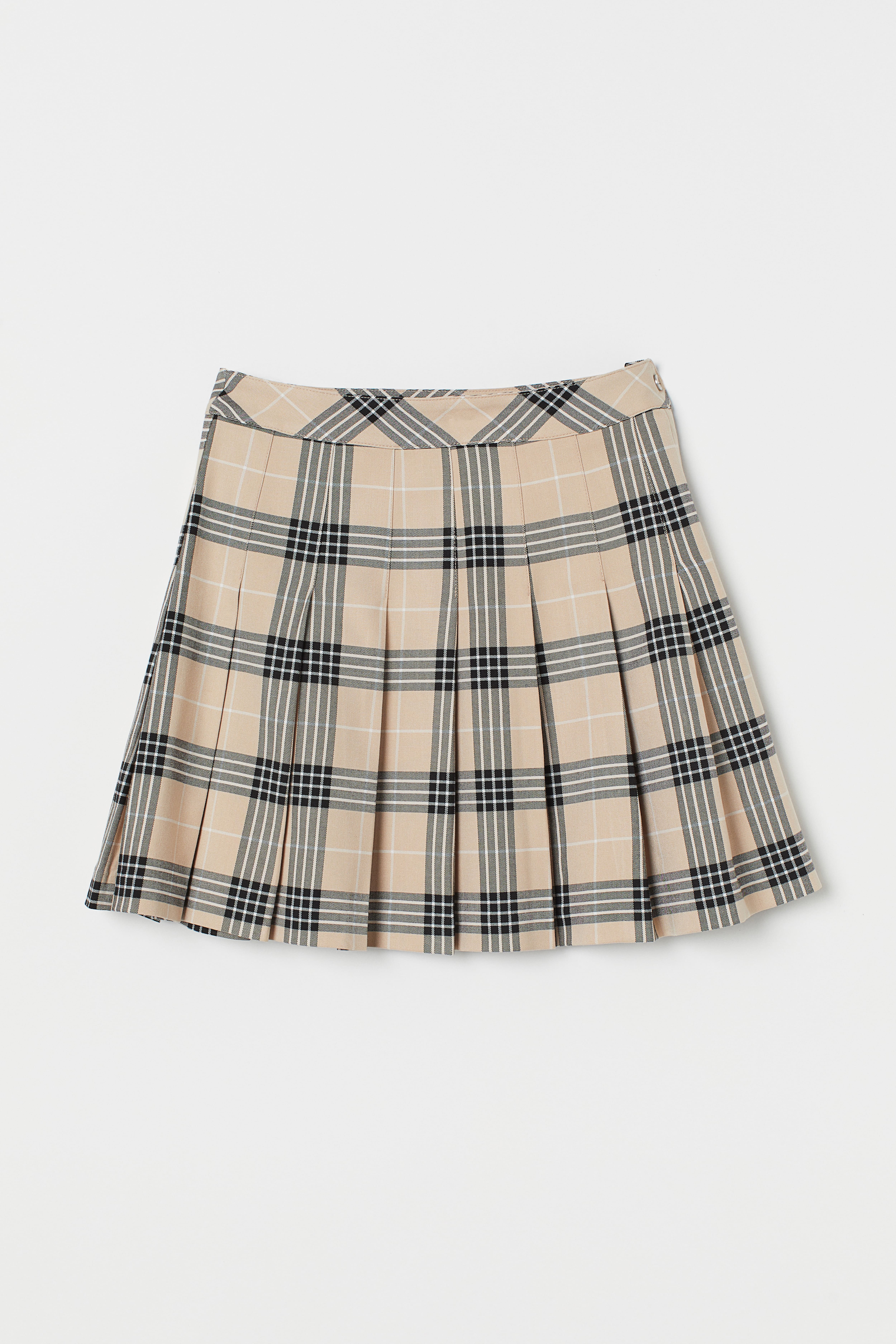 H&m short pleated skirt best sale