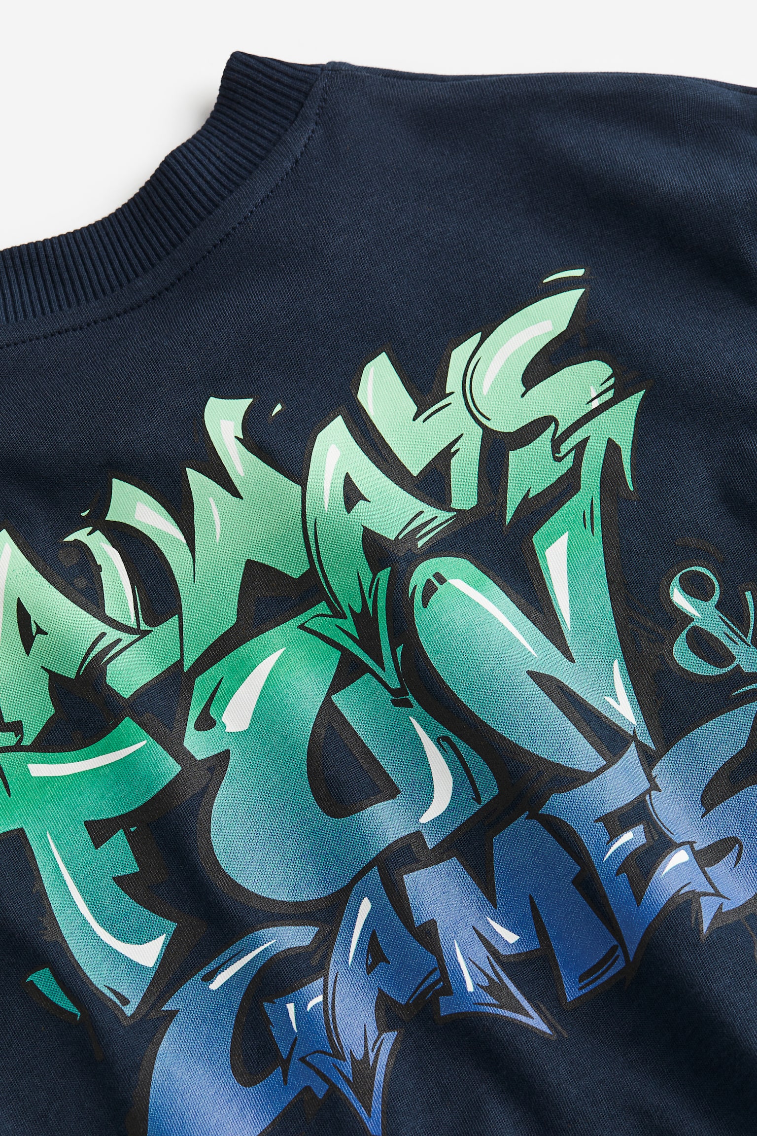 Print Long Sleeve Tee - Navy blue/True Gamer - 2