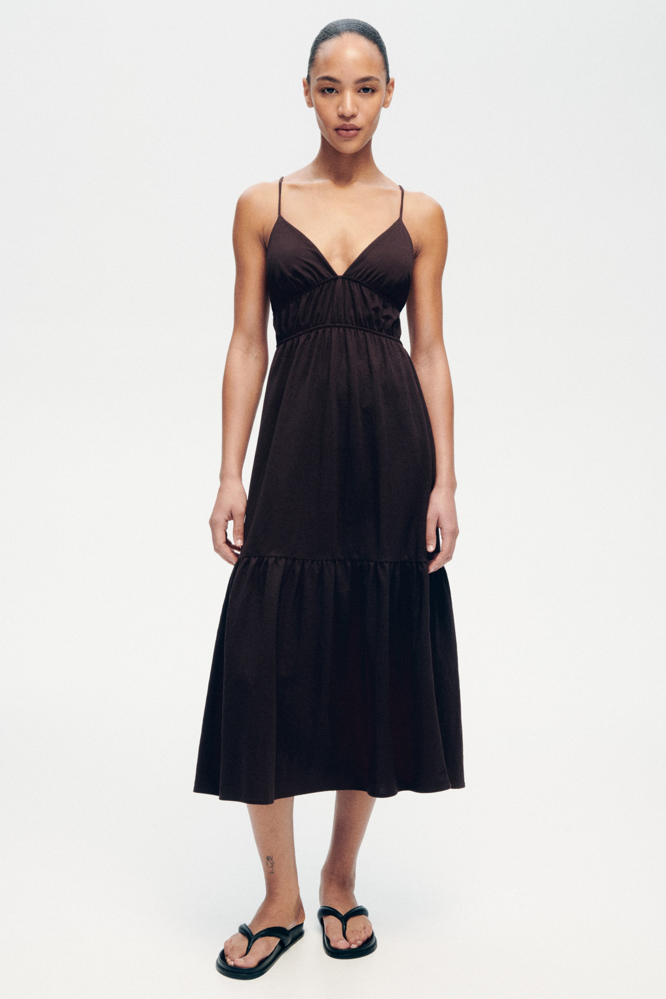 Женские платья H&M Tiered Tie-Back Dress — фото 4