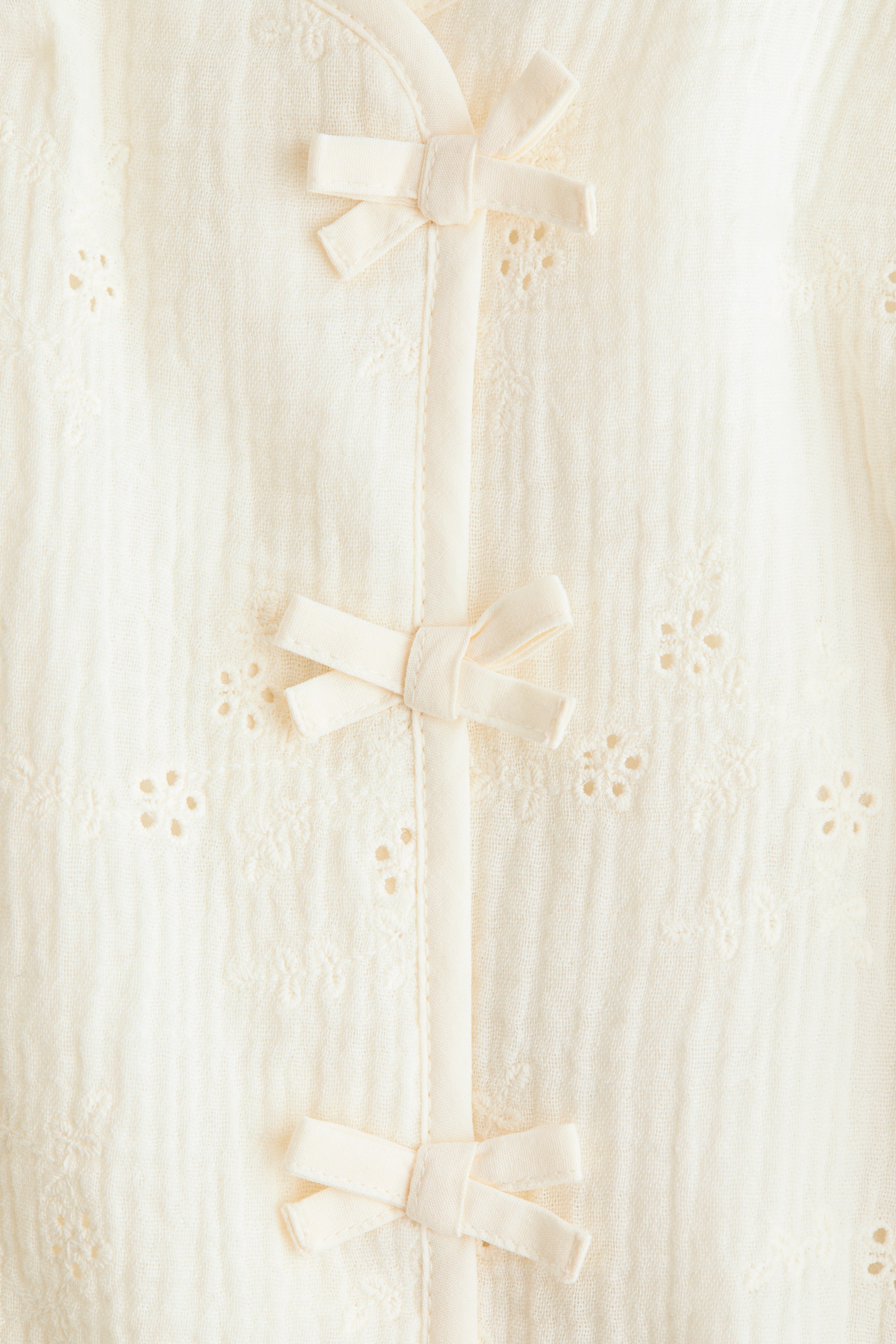 Детские куртки H&M Bow-Detail Muslin Jacket — фото 5