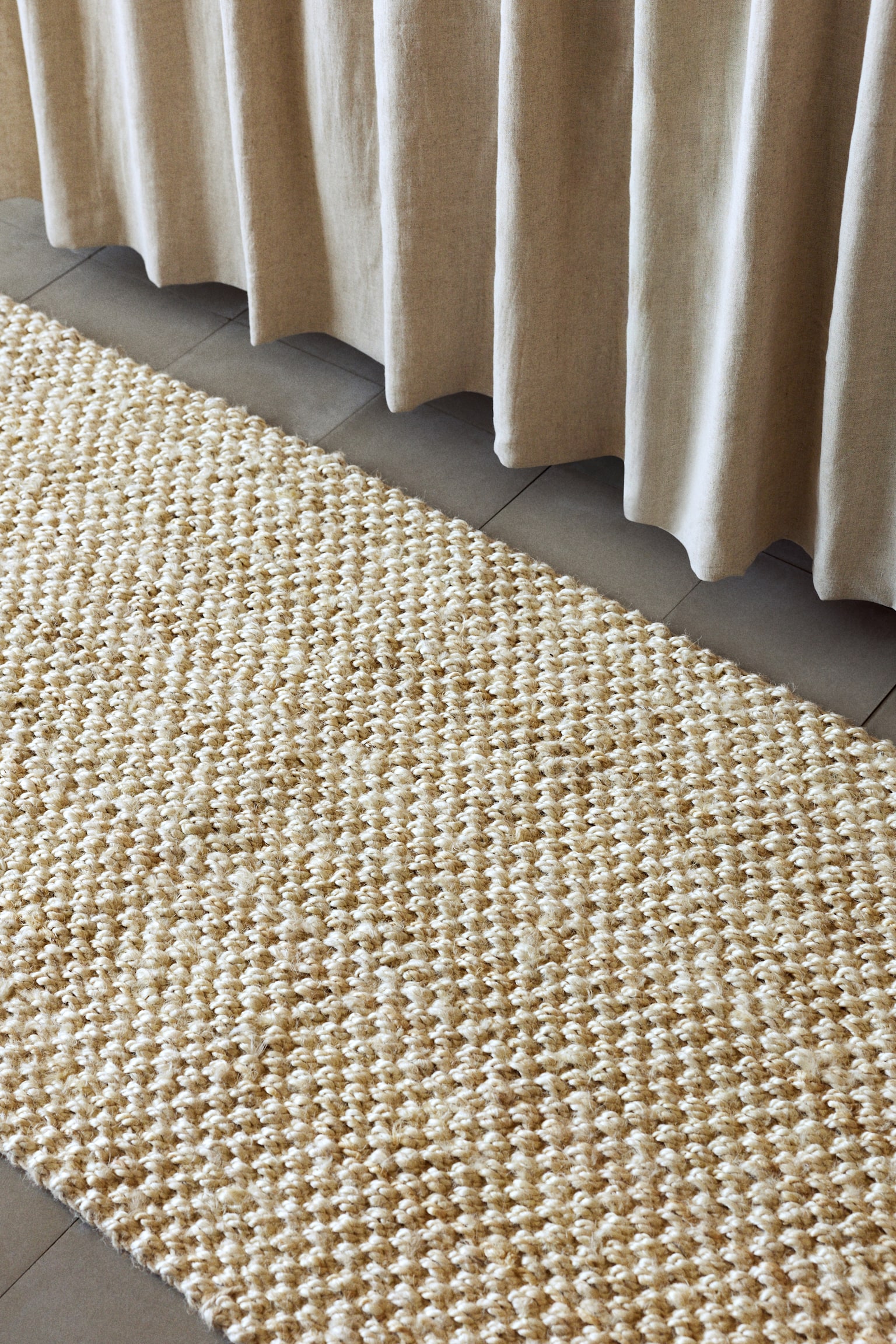 Jute runner rug - Light beige - 1