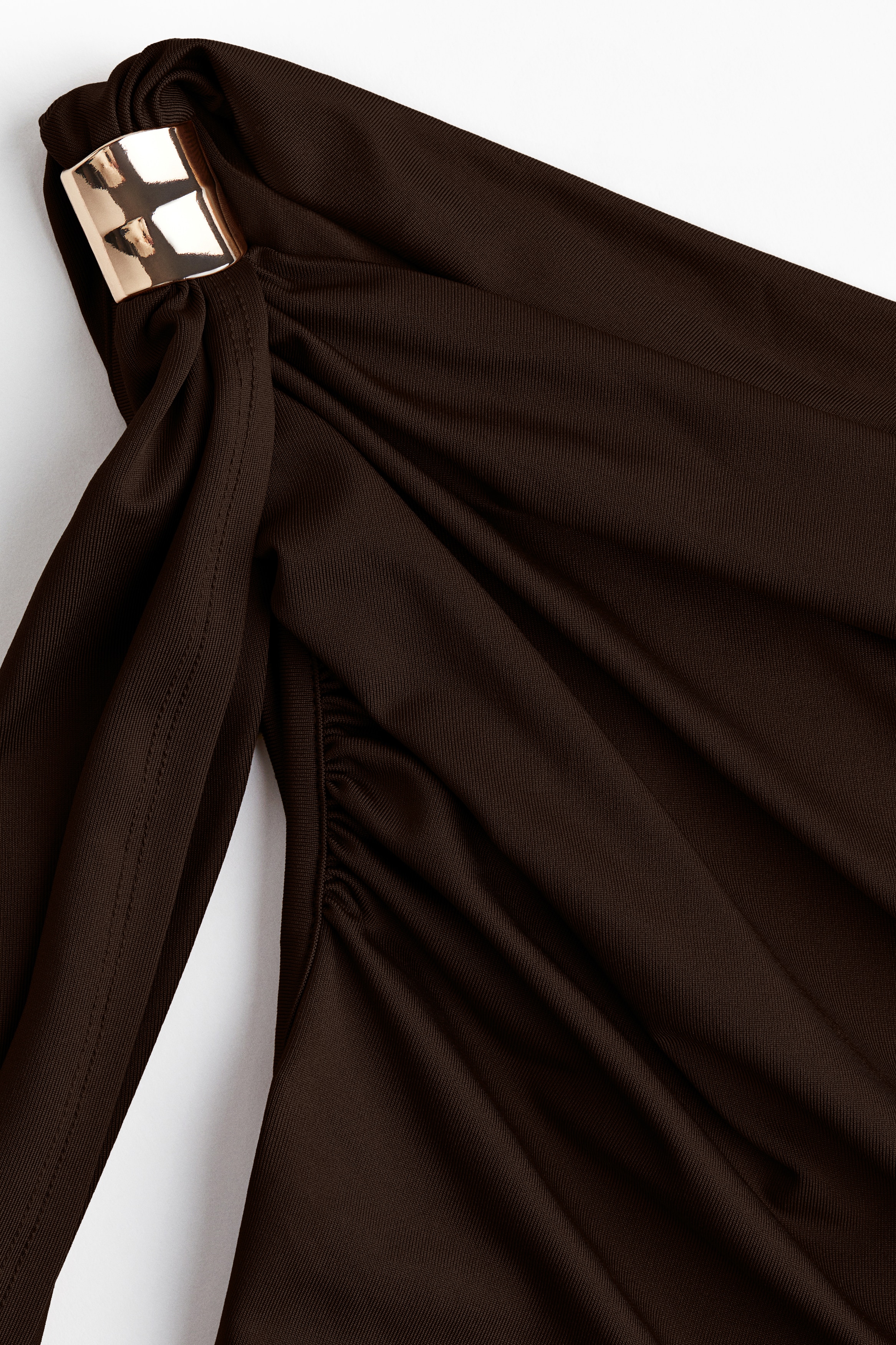 Draped one-shoulder top