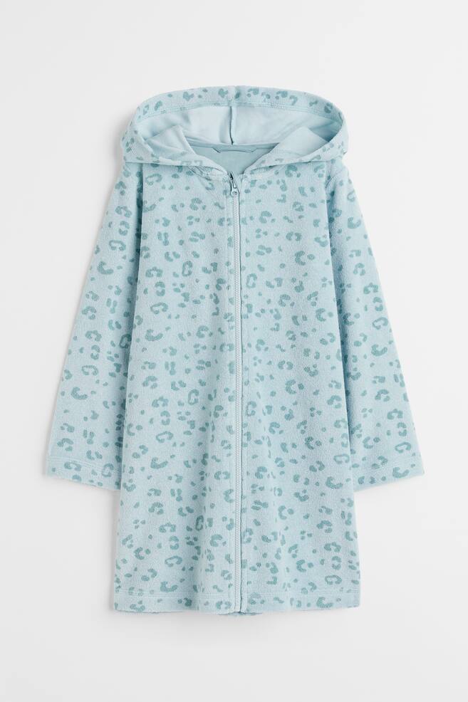Hooded dressing gown - Turquoise/Leopard print/Light pink/Hearts/Light green/Striped - 1