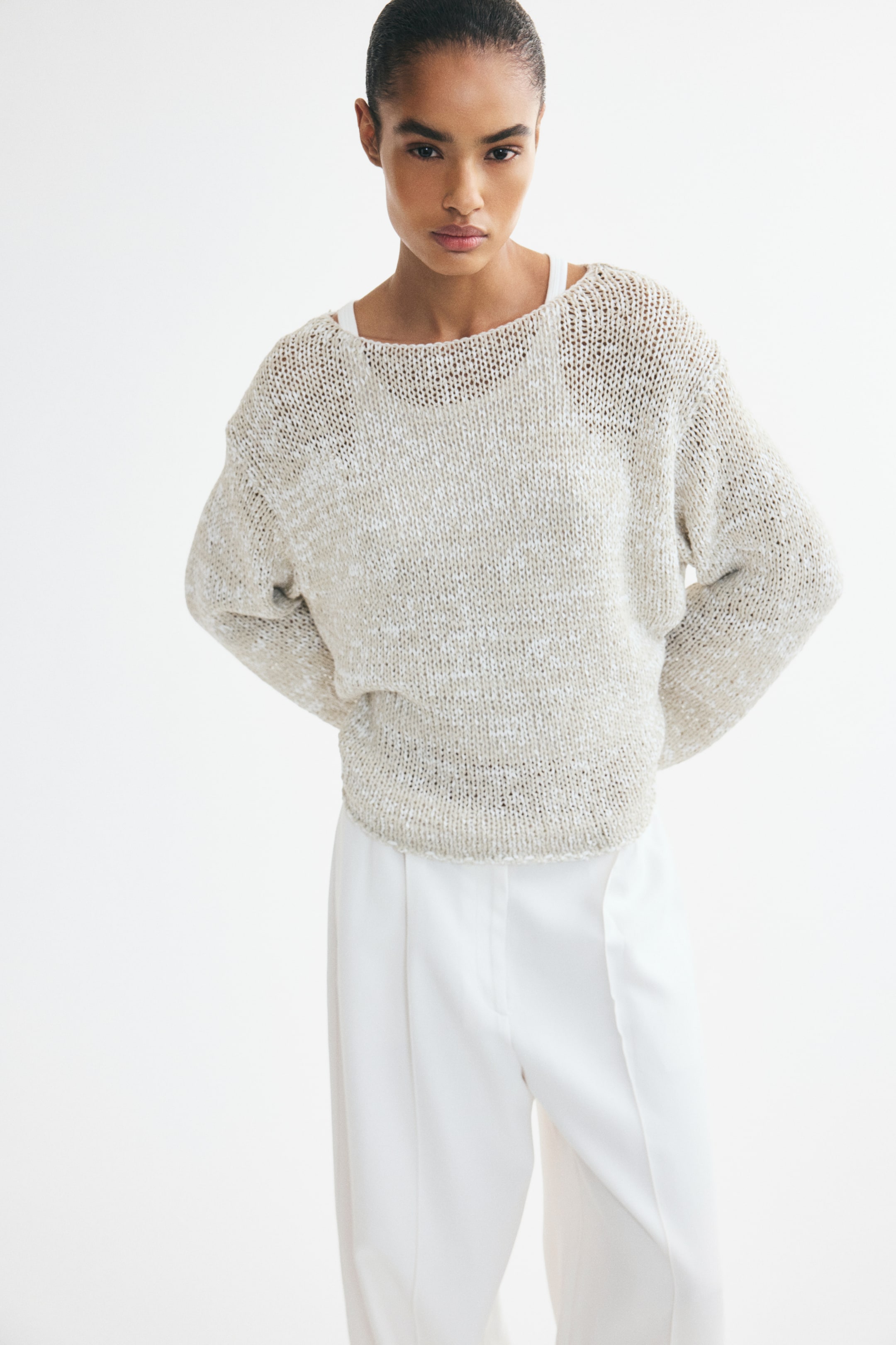 Женские свитеры H&M Oversized Textured-Knit Sweater — фото 4
