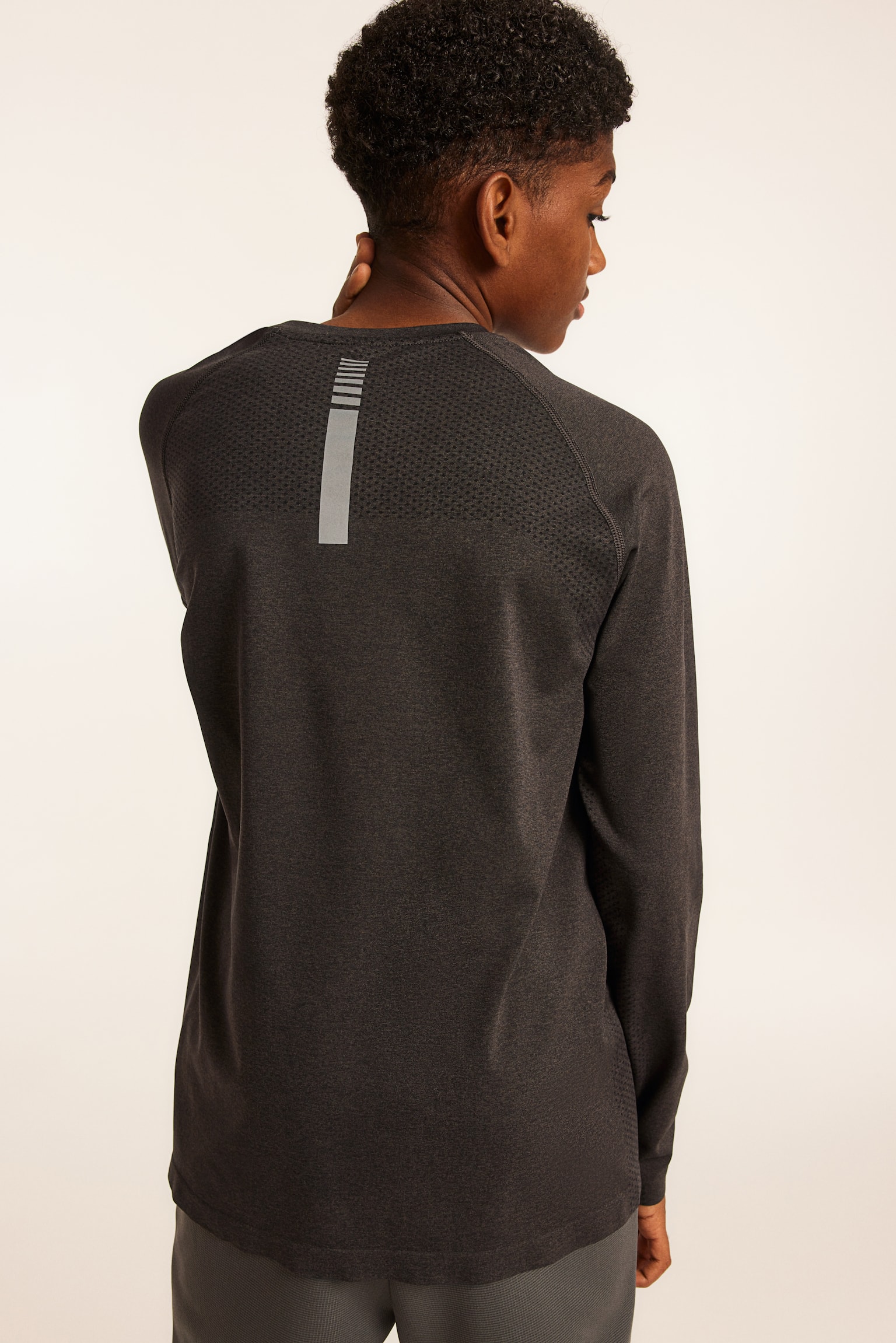 Seamless Sports top in DryMove™ - Dark grey marl - 3