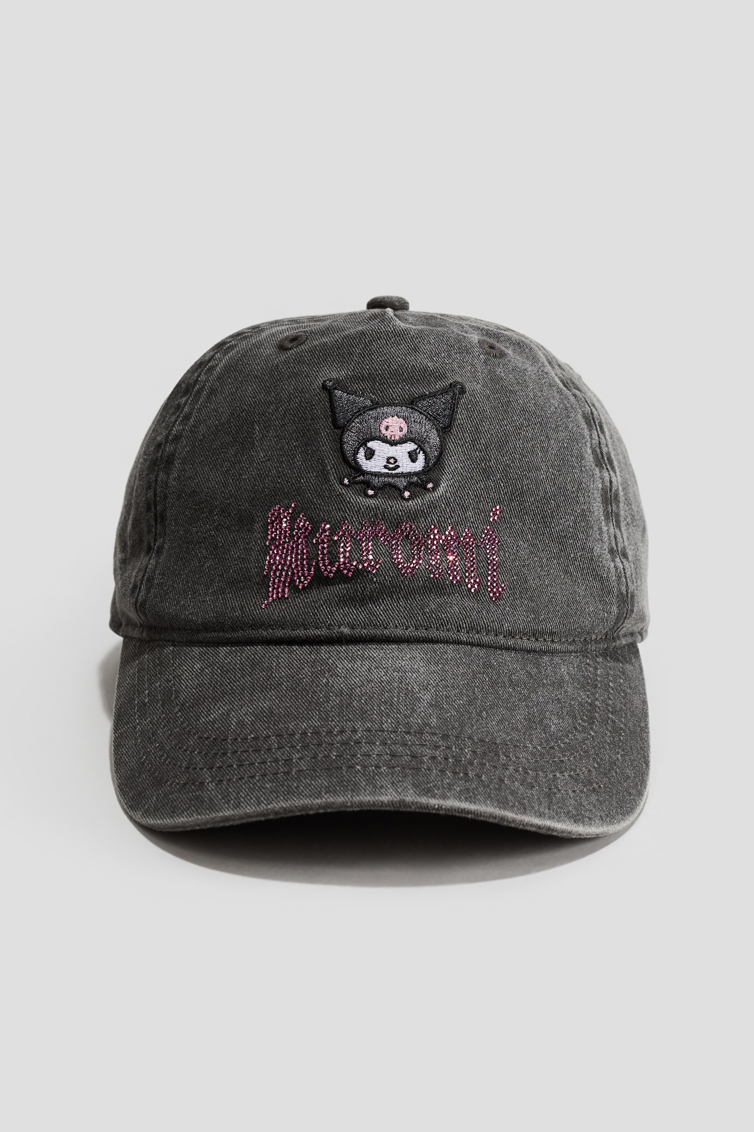 Motif-detail twill cap - Dark grey/Kuromi/Light grey/SmileyWorld® - 1