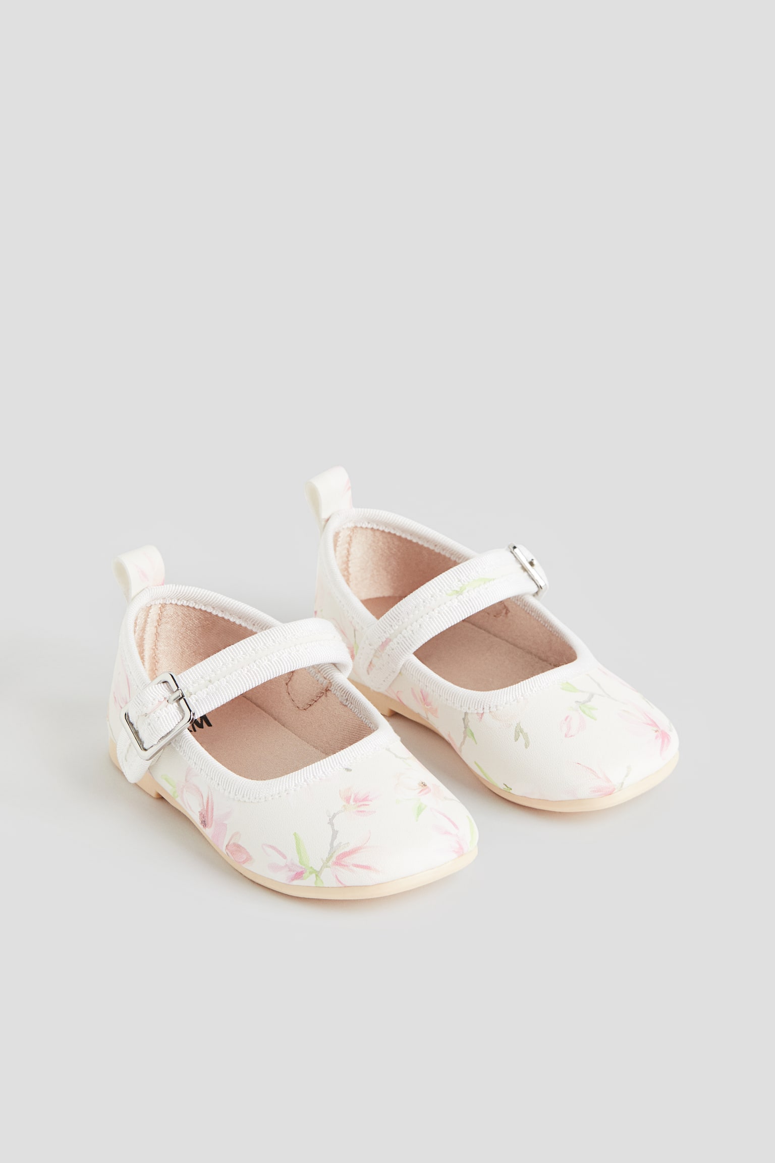 Patterned ballet pumps - Cream/Floral - 1