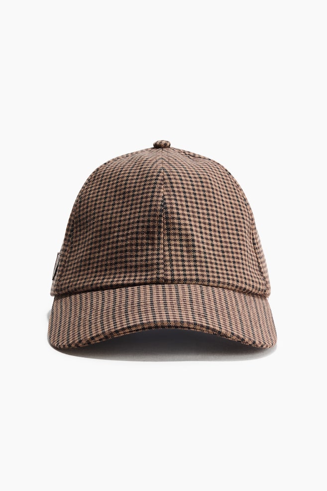 Cotton Twill Cap with Motif - Brown/checked/Dark green/K/Dark blue/W. Coast/Dark plum purple/Grand/Dark green/K/Brick orange/Denver/Navy blue/Denver/Brown/Not for Ceremony - 1