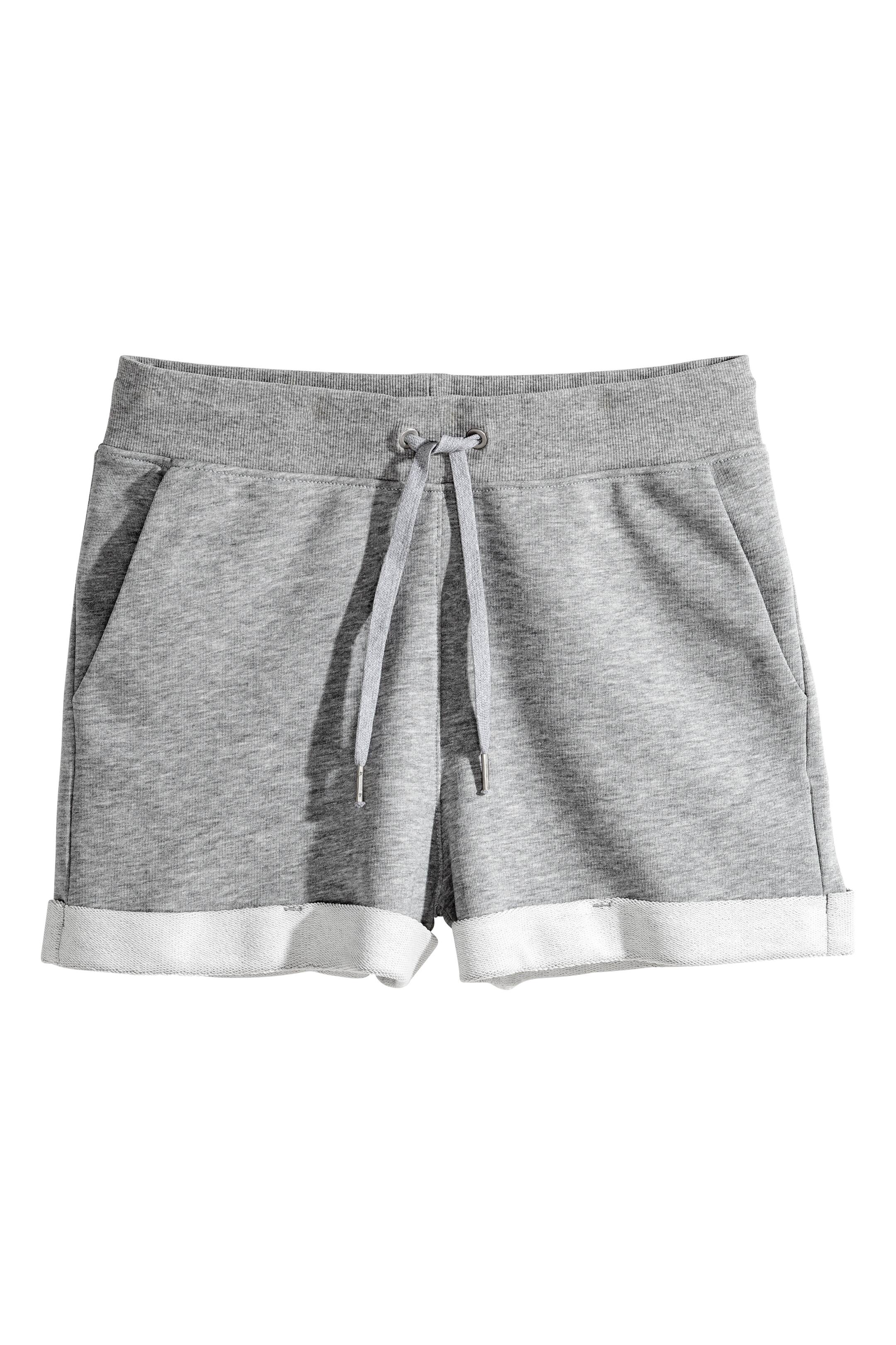 Näytä suurempi kuva: Shortsit - Harmaameleerattu - NAISET | H&M FI 1