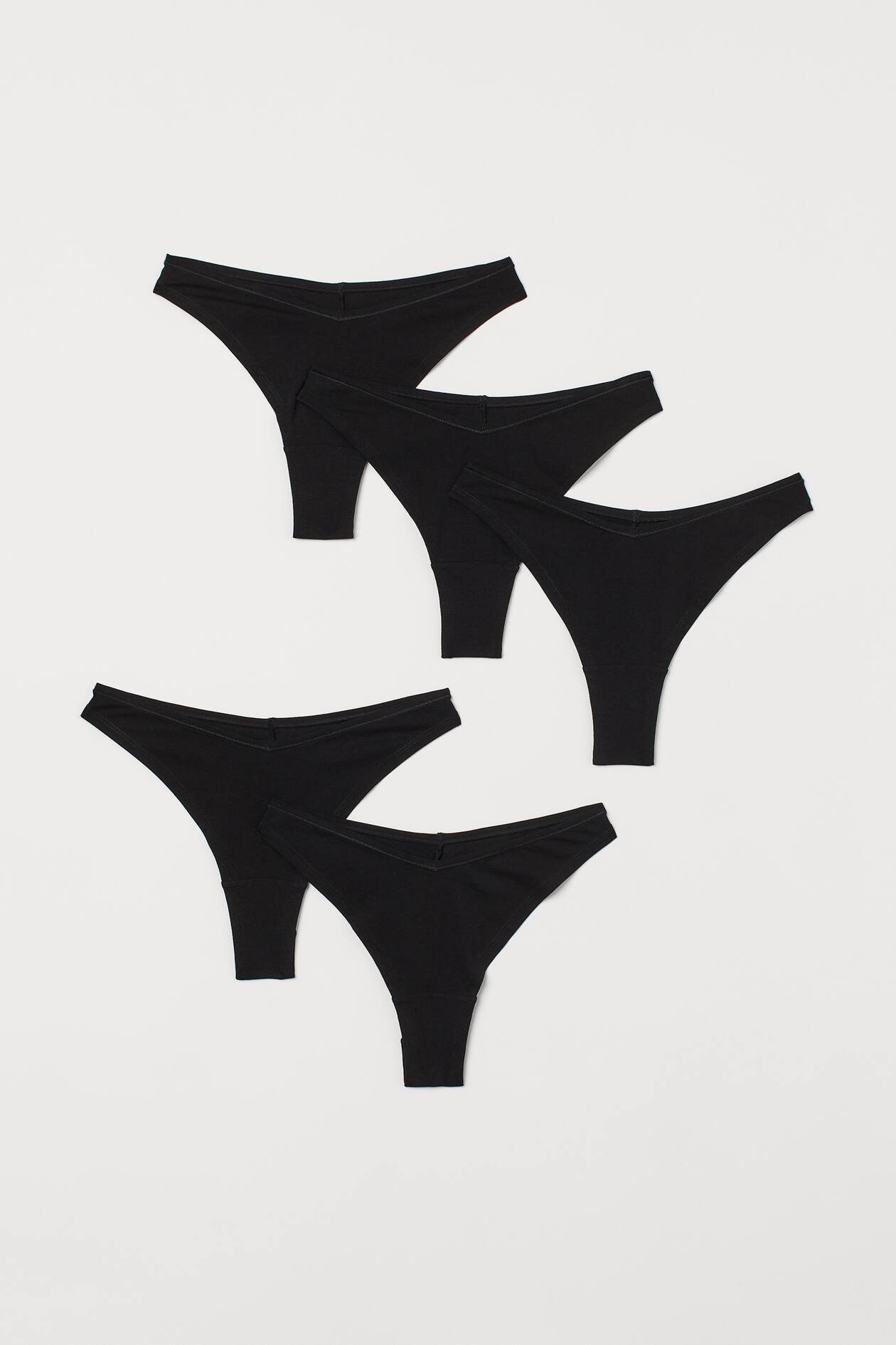 5-pack Brazilian briefs - Low waist - Black - Ladies | H&M GB