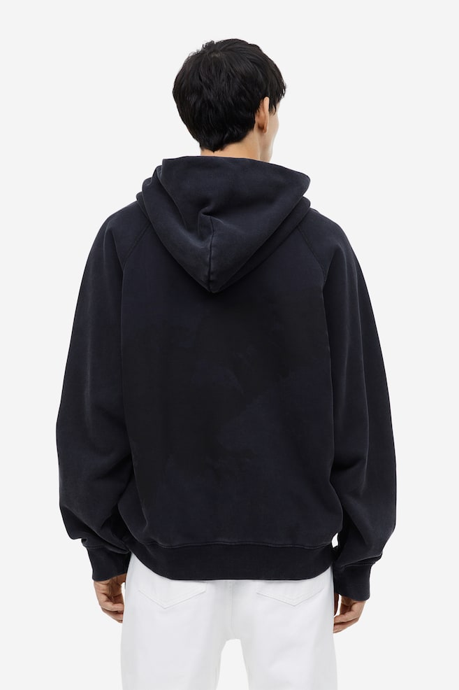 Oversized Fit Printed hoodie - Black - 5