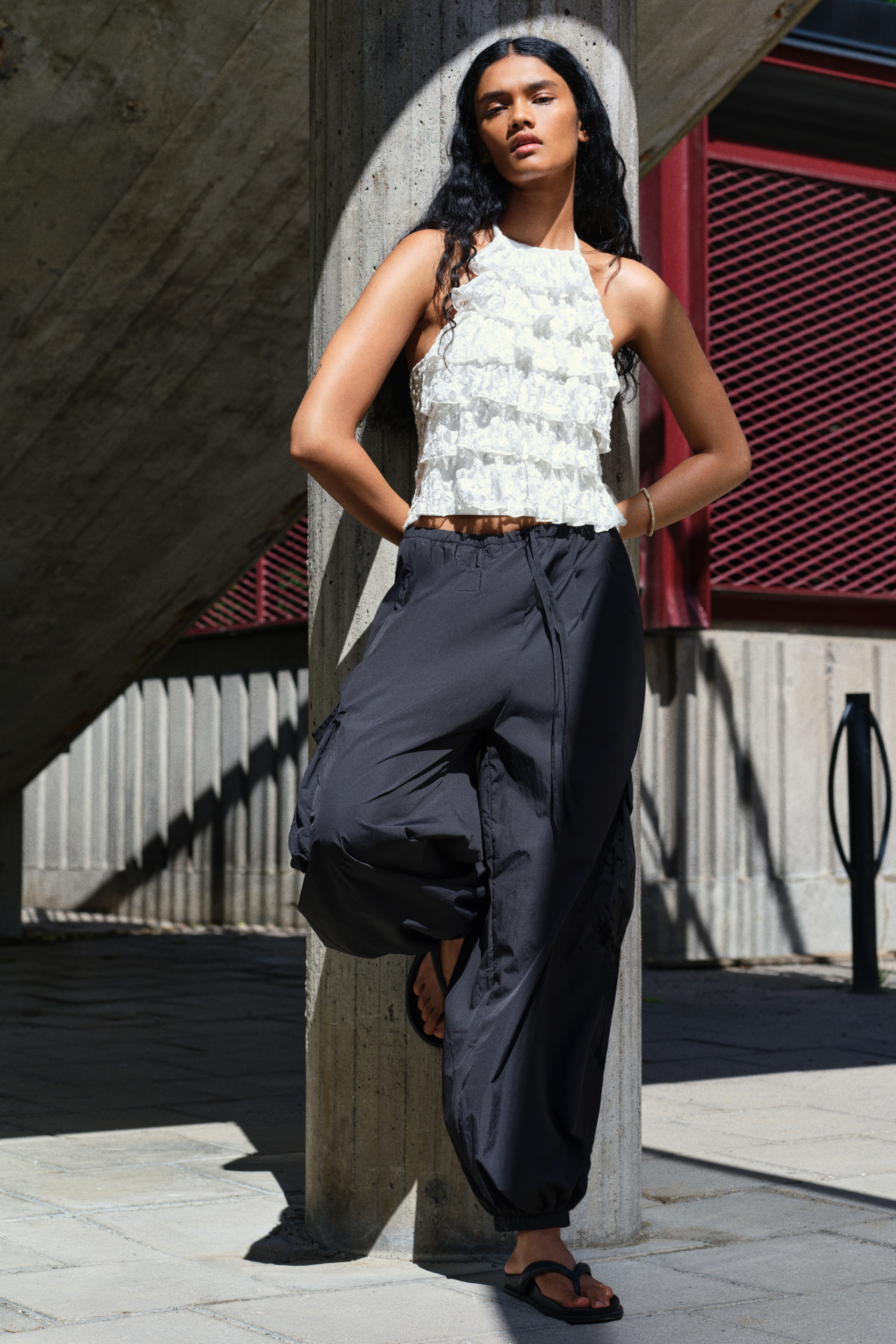 Tiered lace top