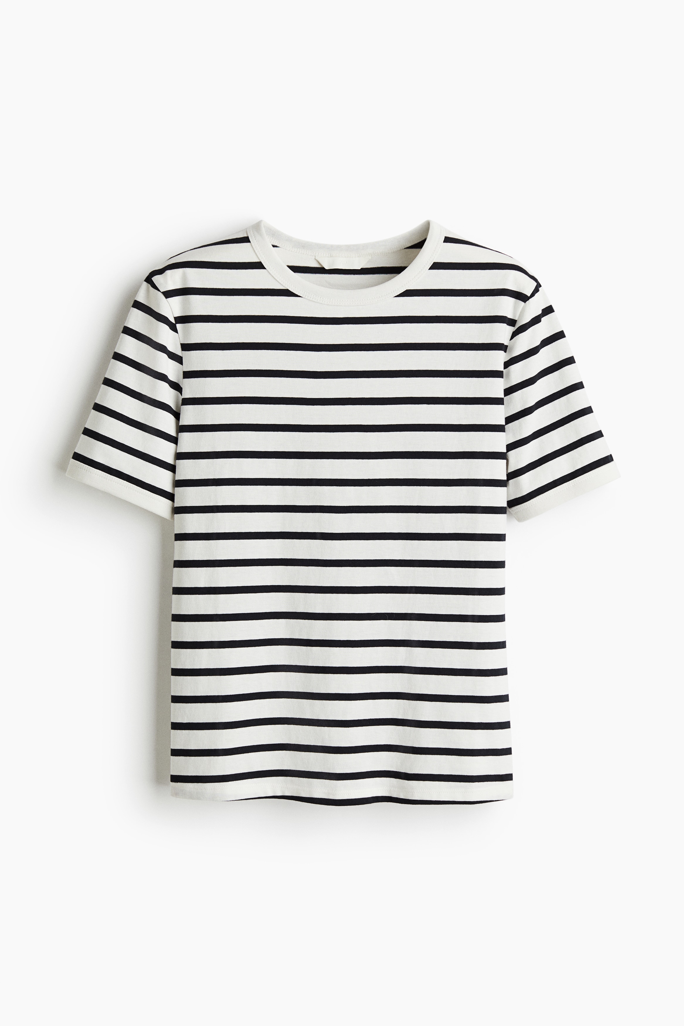 Cotton T-Shirt - White/black striped/Red/Social Club
