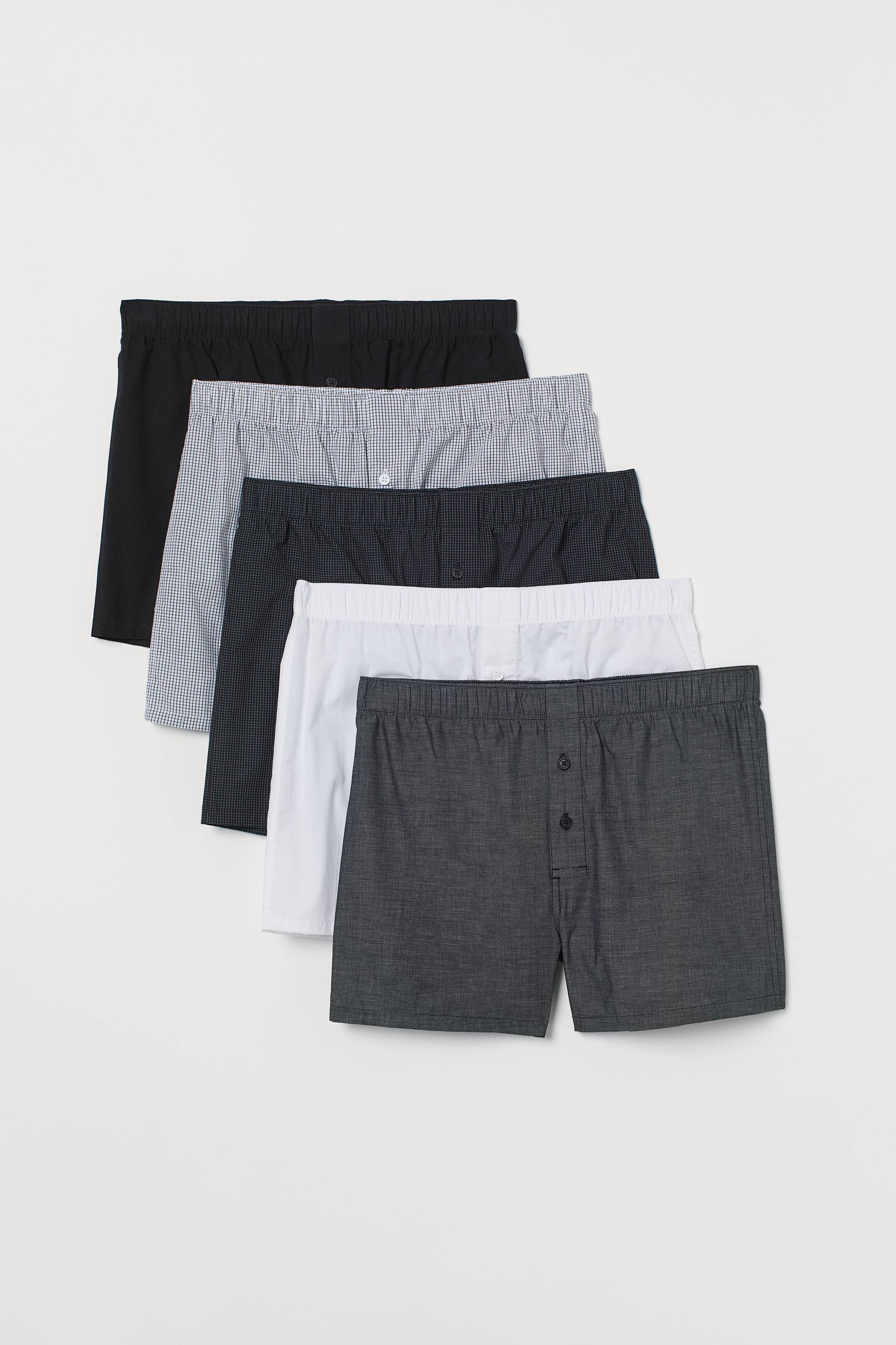 Kit 05 Calzoncillos Boxer Infantil Básicas - Talle 2 A 14 Años
