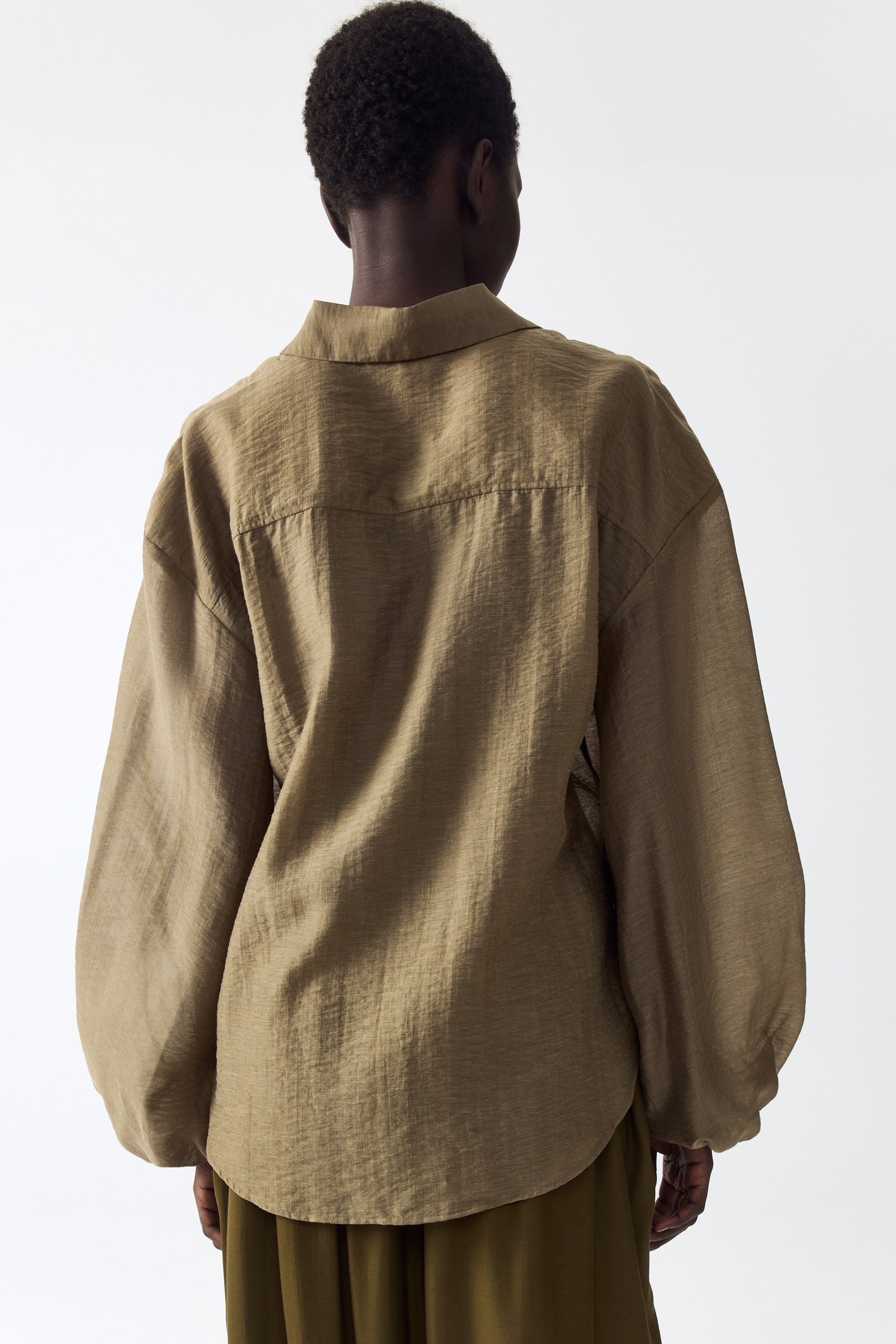 Blouse en lin mélangé