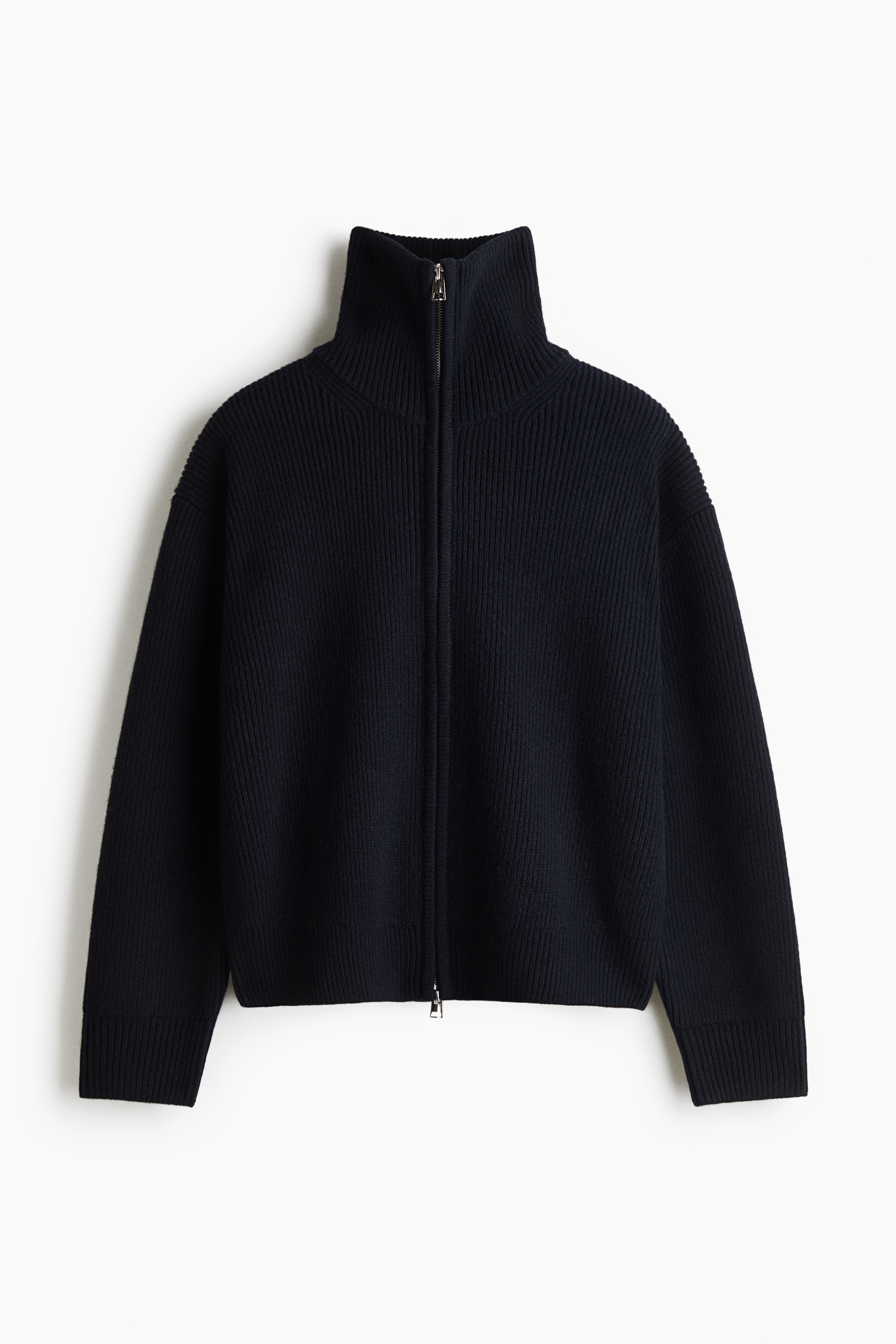 Wollcardigan mit Reißverschluss in Relaxed Fit