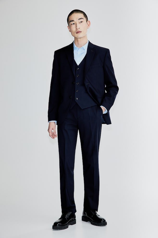 Slim Fit Suit waistcoat - Navy blue/Black/Dark blue - 5