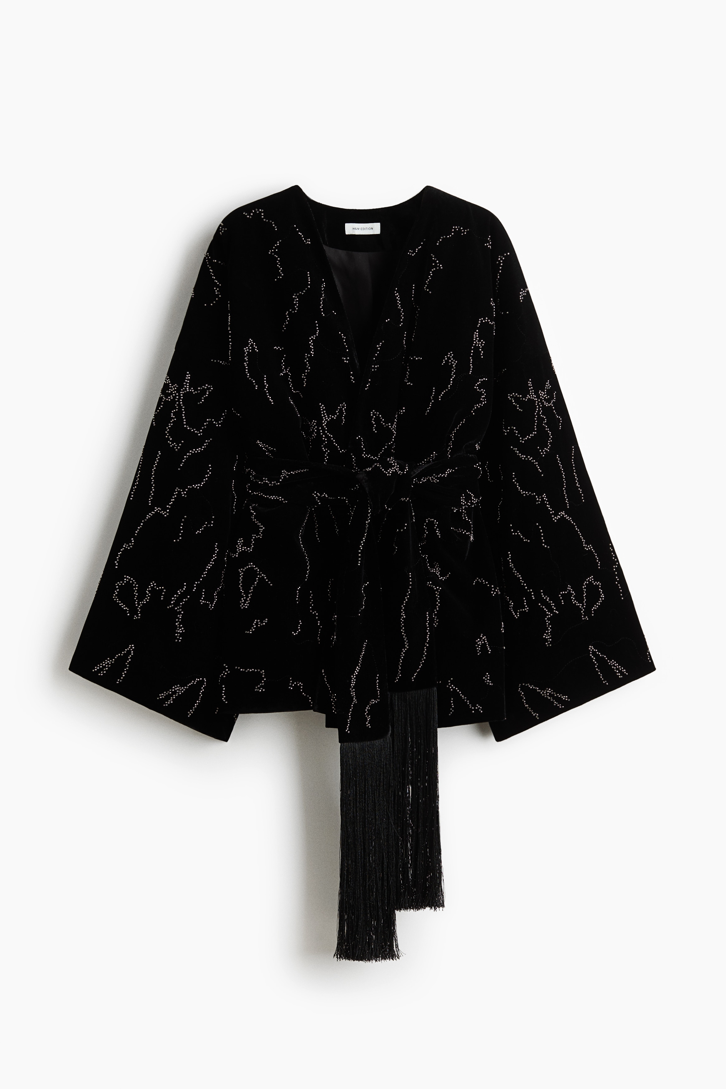 H & M - Lässiger Blazer mit Bindegürtel - Schwarz - Damen