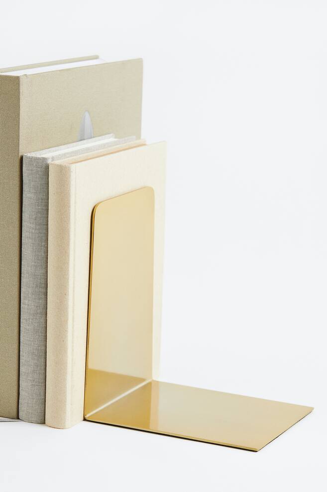 Metal bookend - Gold-coloured - 3