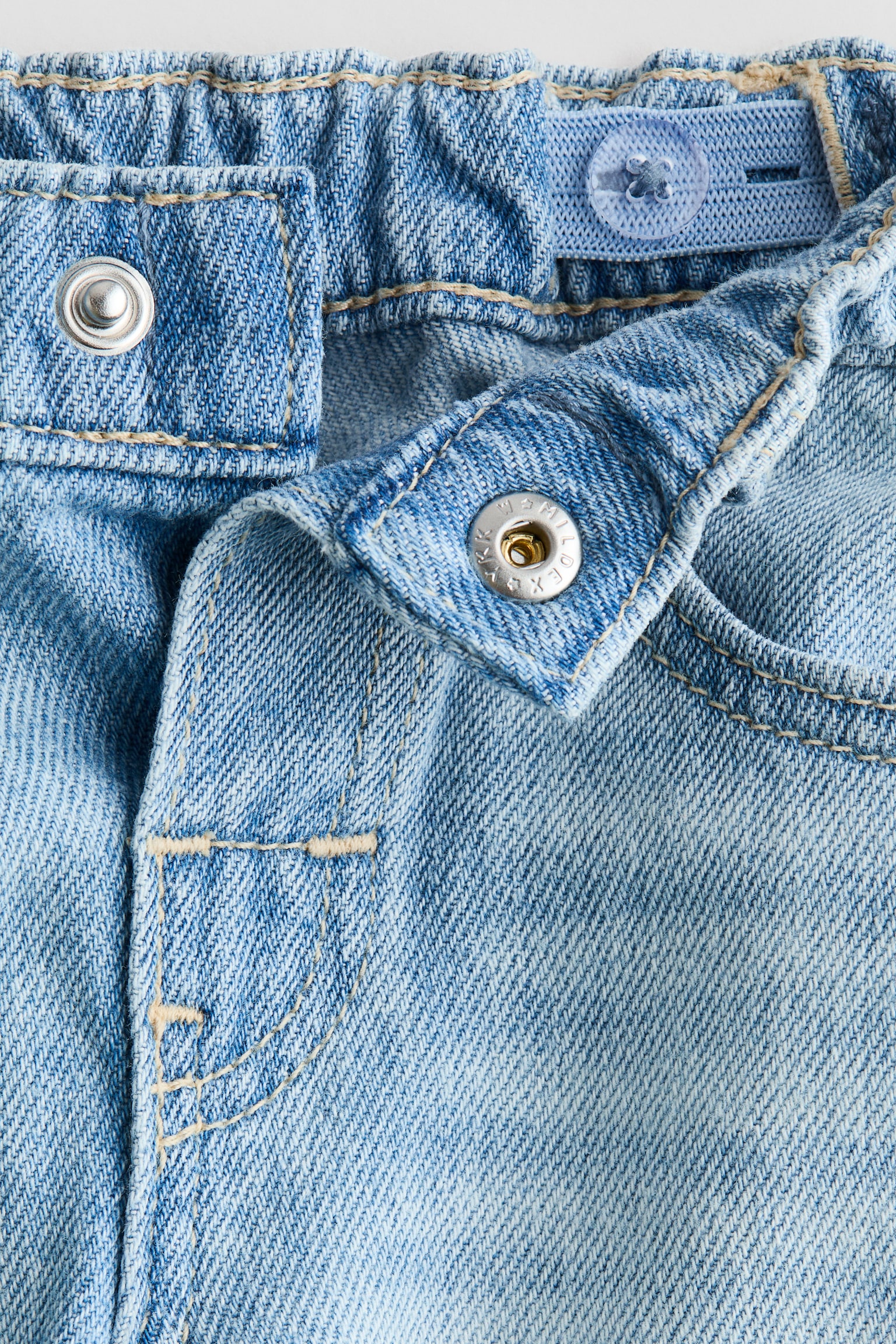 Cotton jeans - Denim blue/Light beige/Denim blue - 5