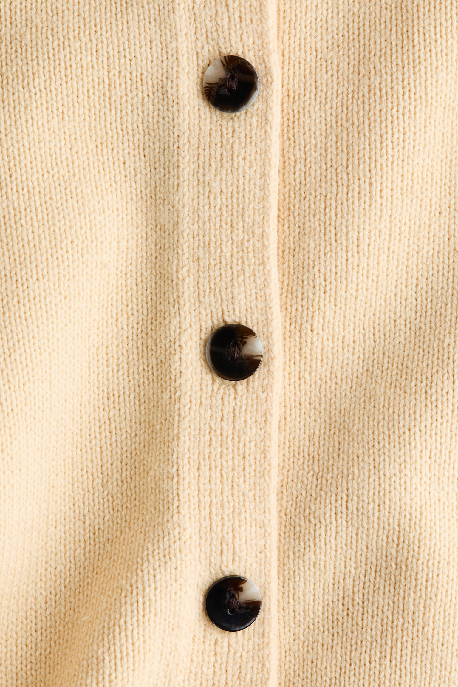 Short-sleeved cardigan - Light yellow/Dark brown/White - 5