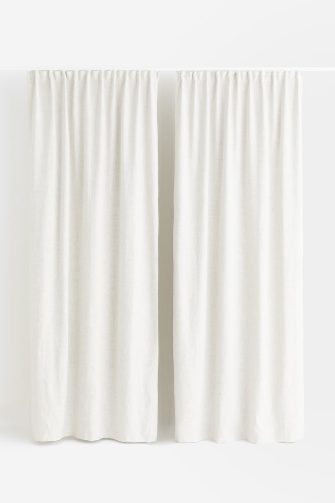 2-pack multiway blackout curtains - Natural white marl/Greige marl/Dusky pink - 2