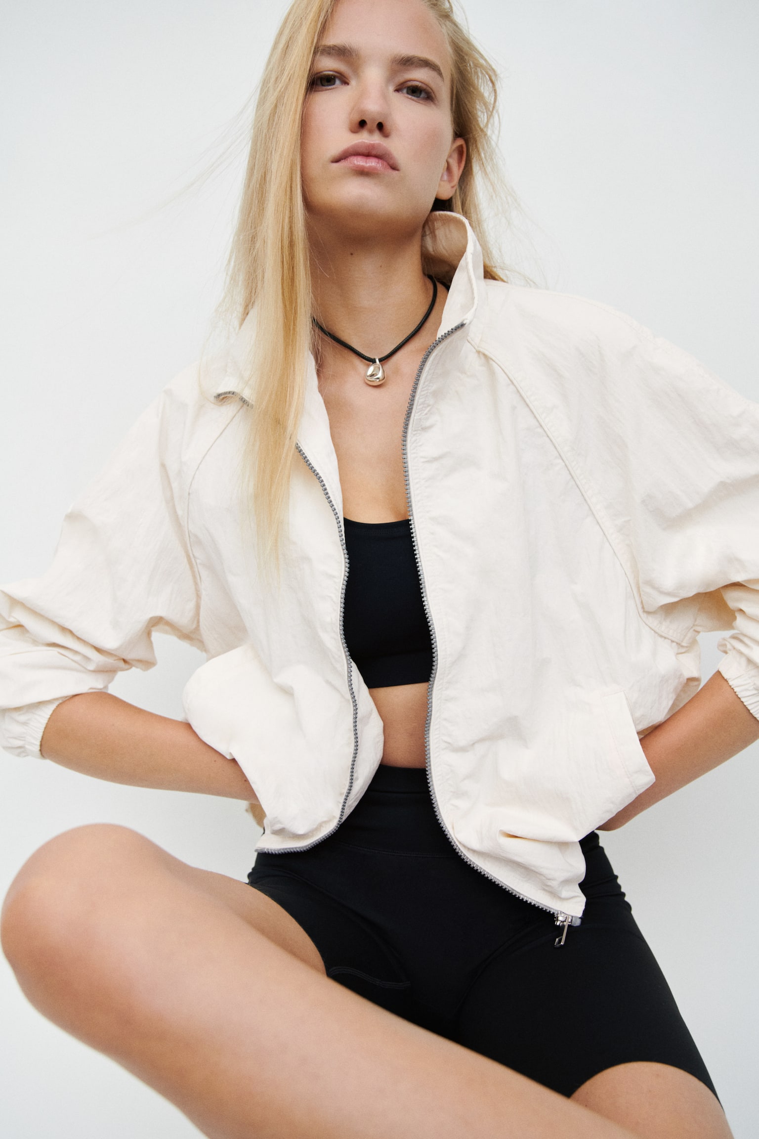 Женская куртка H&M Oversized Bubble-Hem, цвет: Кремовый — фото 5
