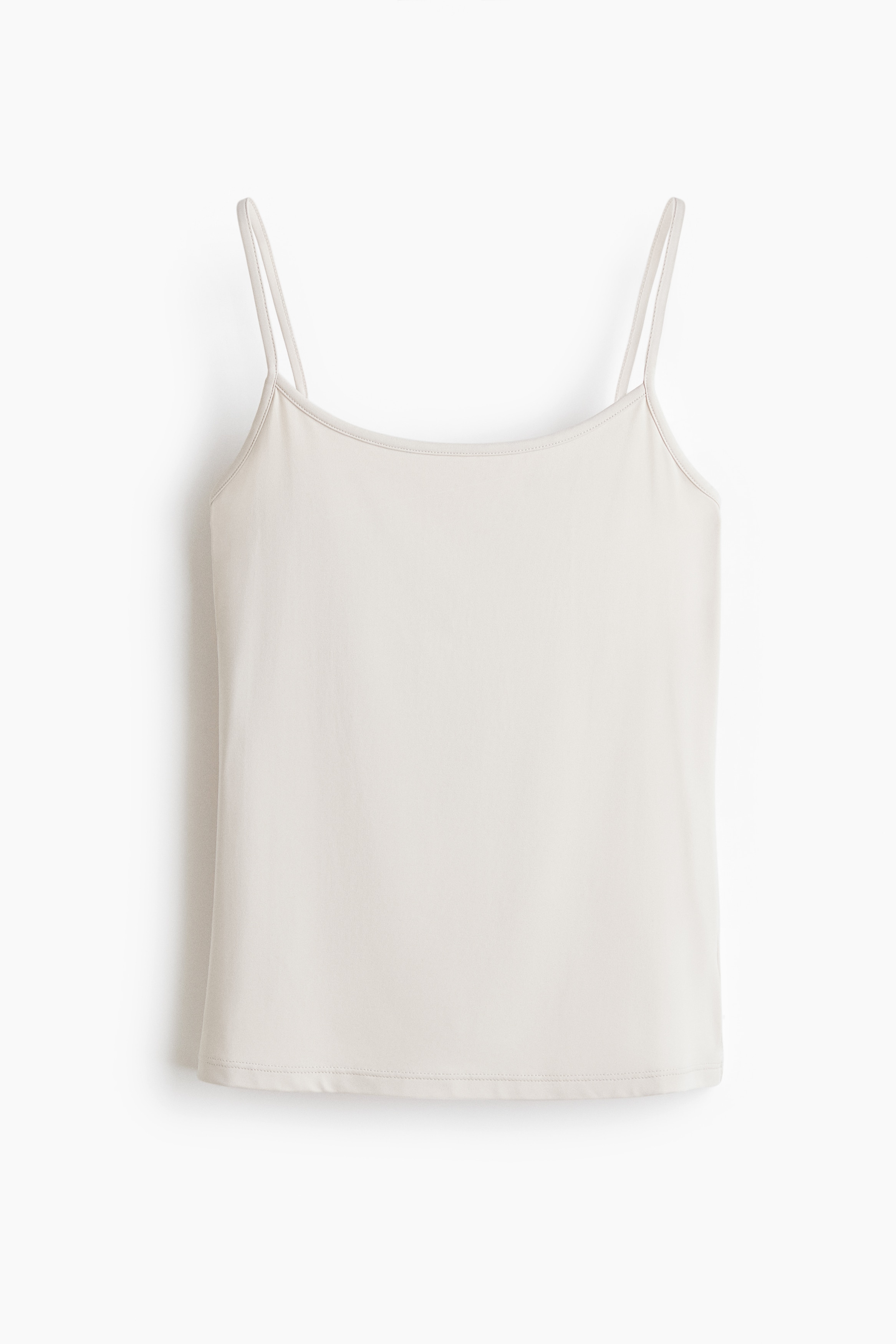 Microfibre strappy top - Light beige/White/Dark greige/Black/Dark brown