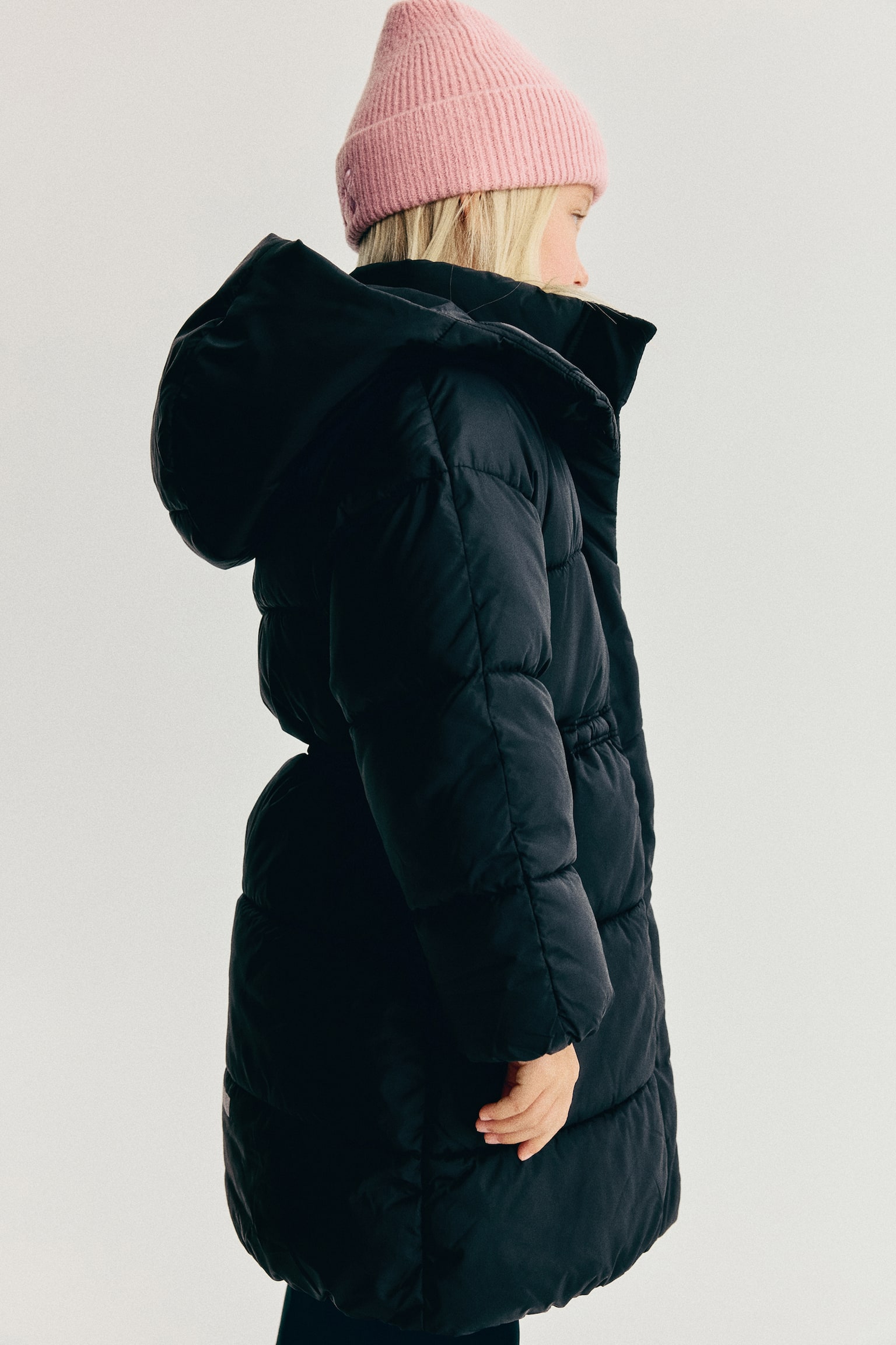 Детская куртка H&M Hooded Puffer, цвет: Чёрный — фото 6