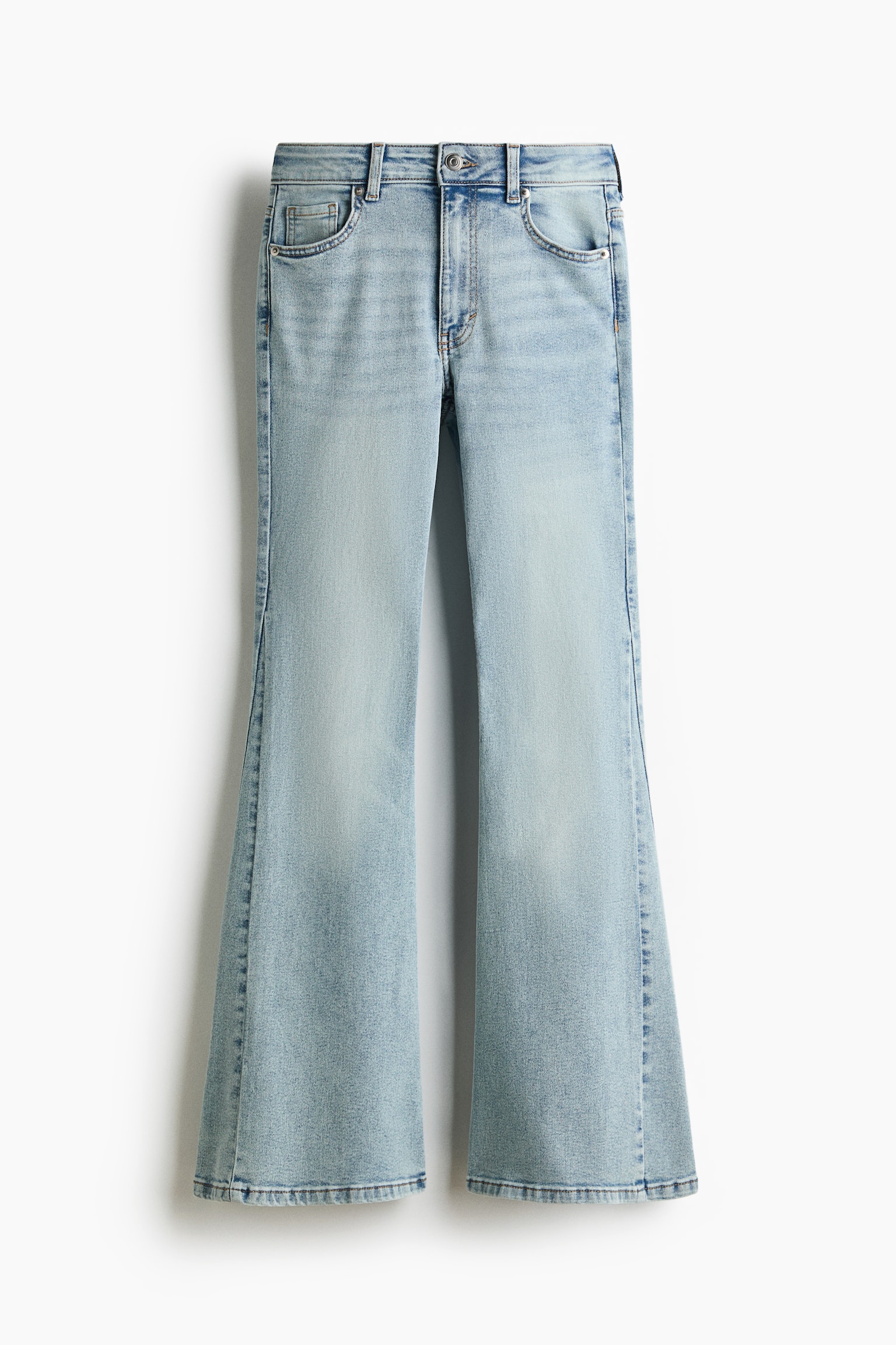 Flared High Jeans - Light denim blue/Dark denim blue/Denim blue/Washed grey
