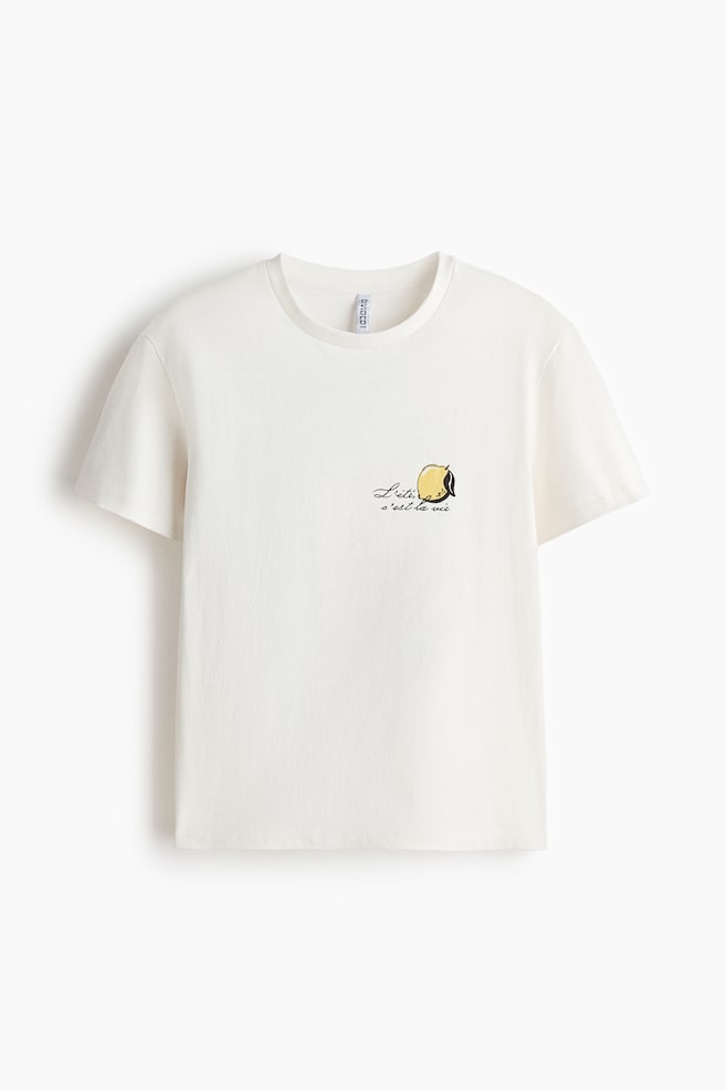 Appliquéd T-shirt - White/L'été/Cream/Cream/Sueños Costarricenses/Cream/Seashells/Black/Toucan - 1