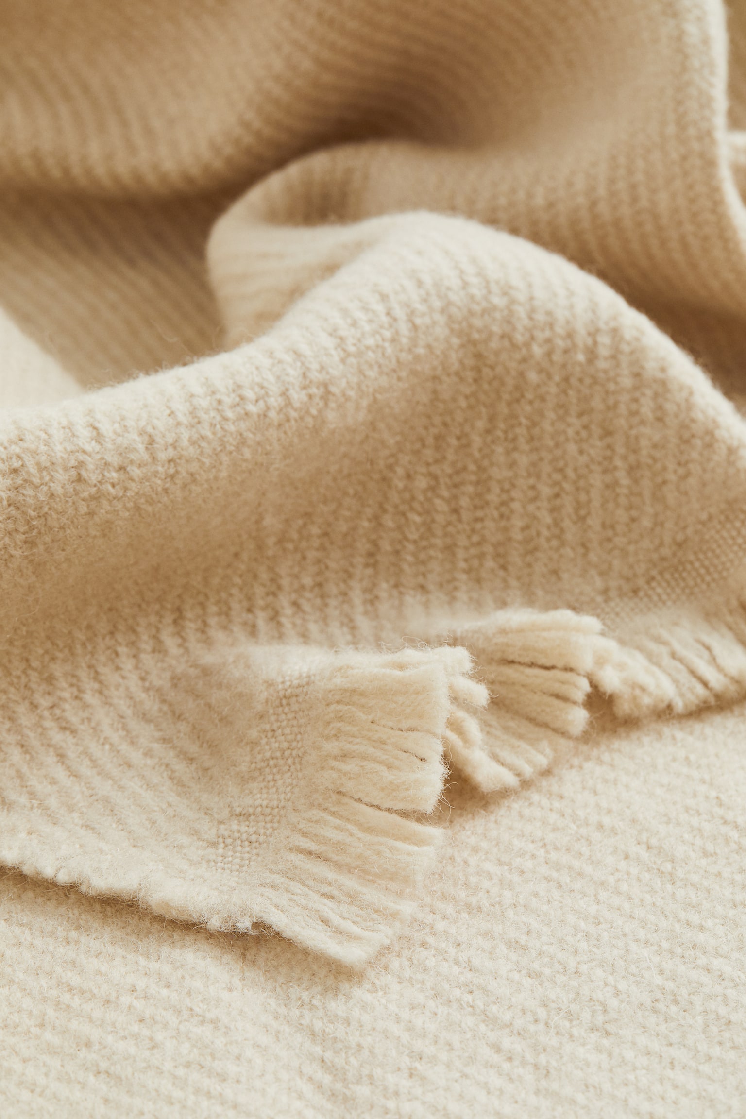 Wool blanket - Light beige - 2