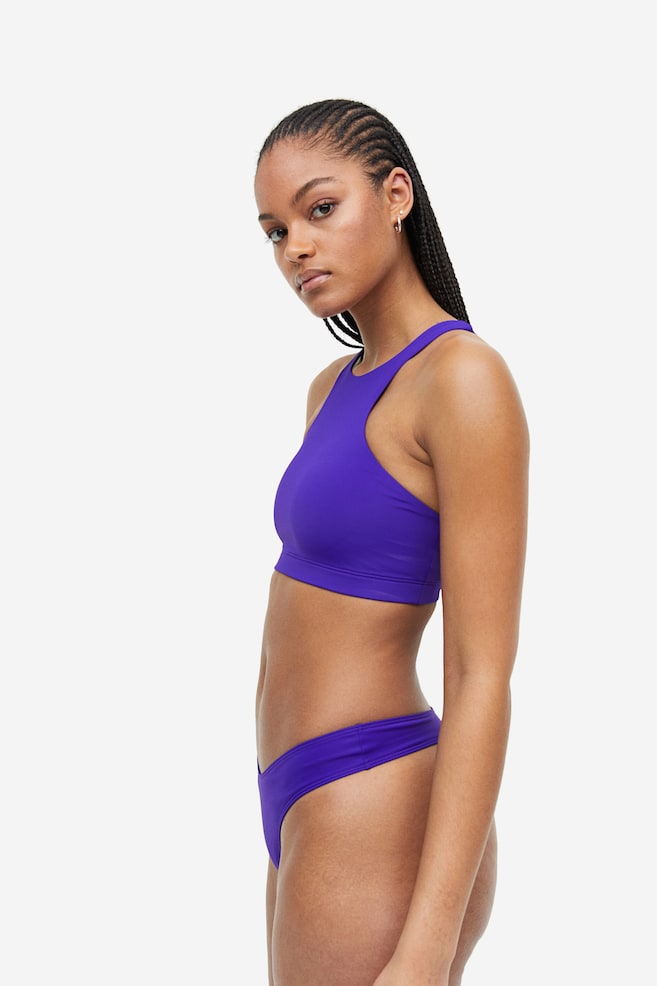 Tanga bikini bottoms - Dark purple/Black - 6
