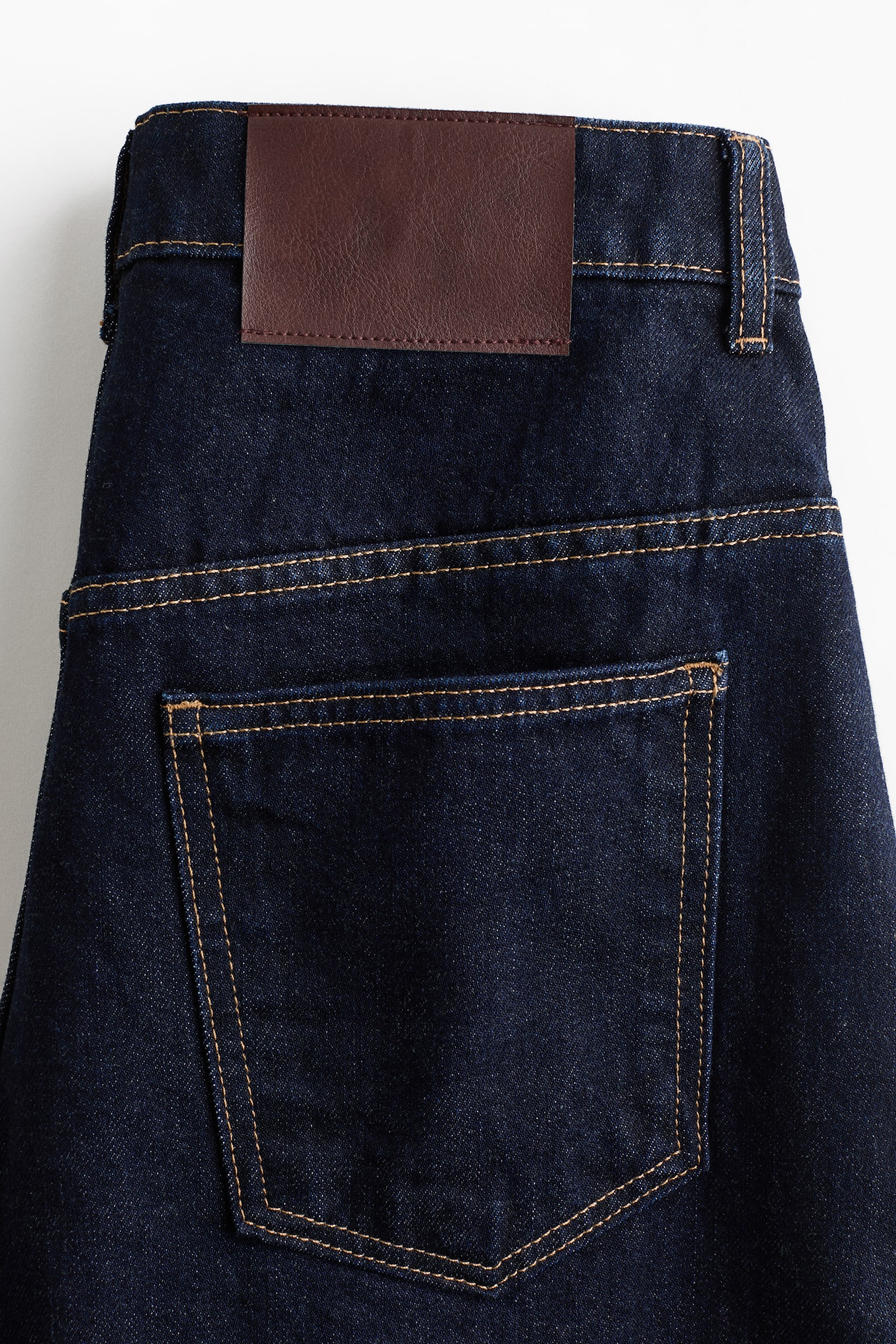 Женские джинсы H&M Barrel-Leg Regular-Waist, цвет: Тёмный джинсовый синий — фото 7