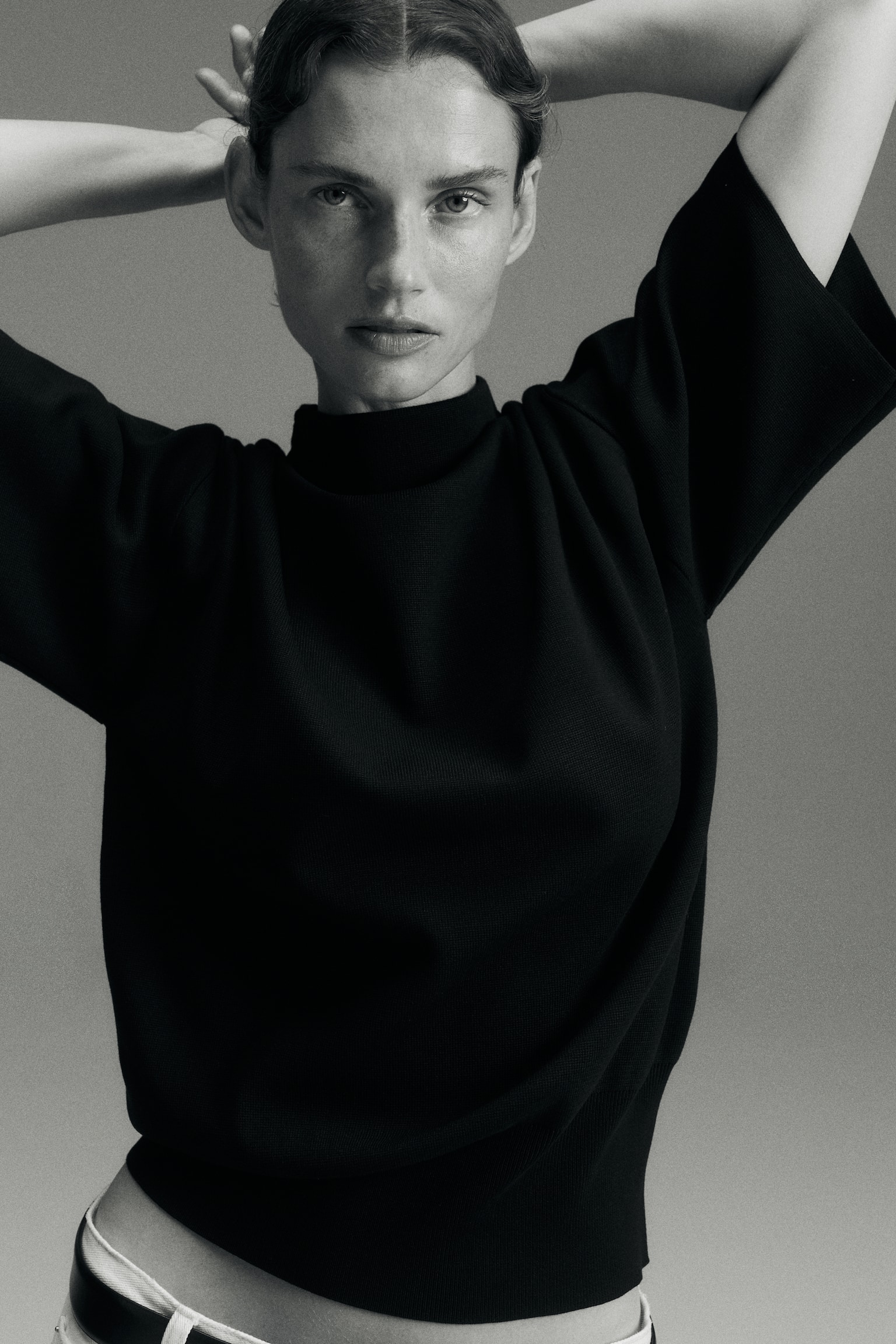 Женский топ H&M Mock Turtleneck Top, цвет: Чёрный — фото 5