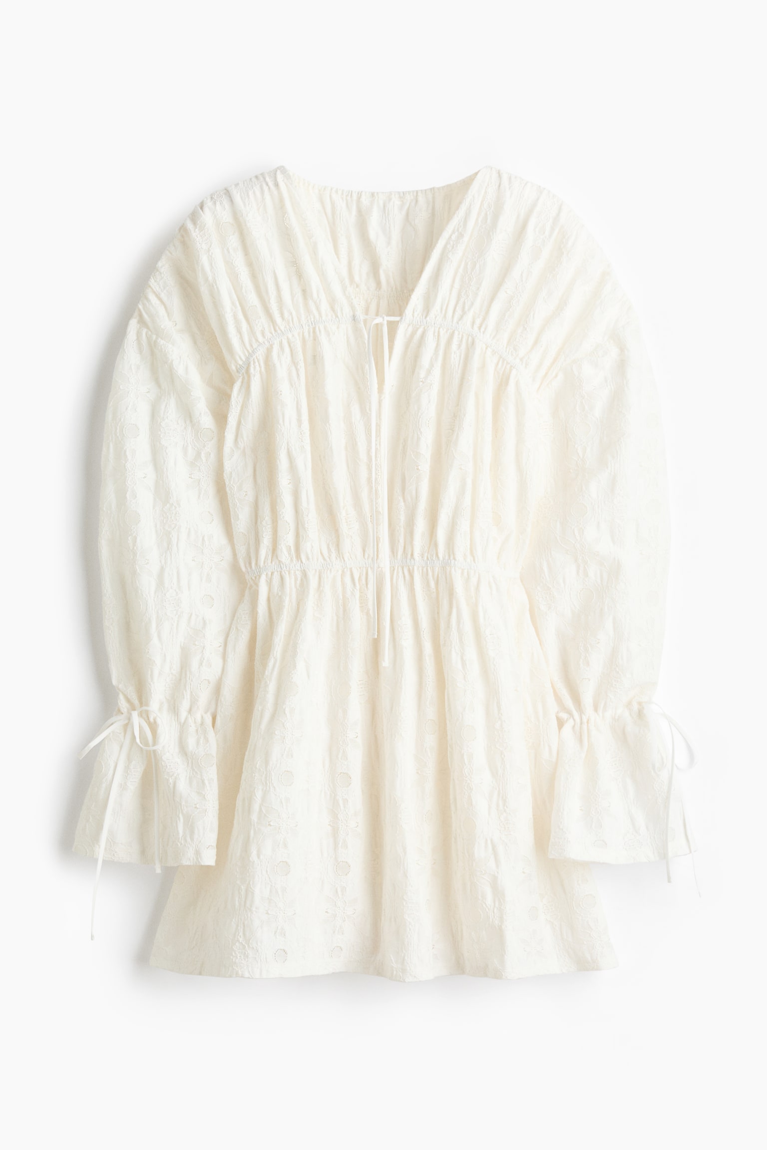 Lace mini dress - White - 2