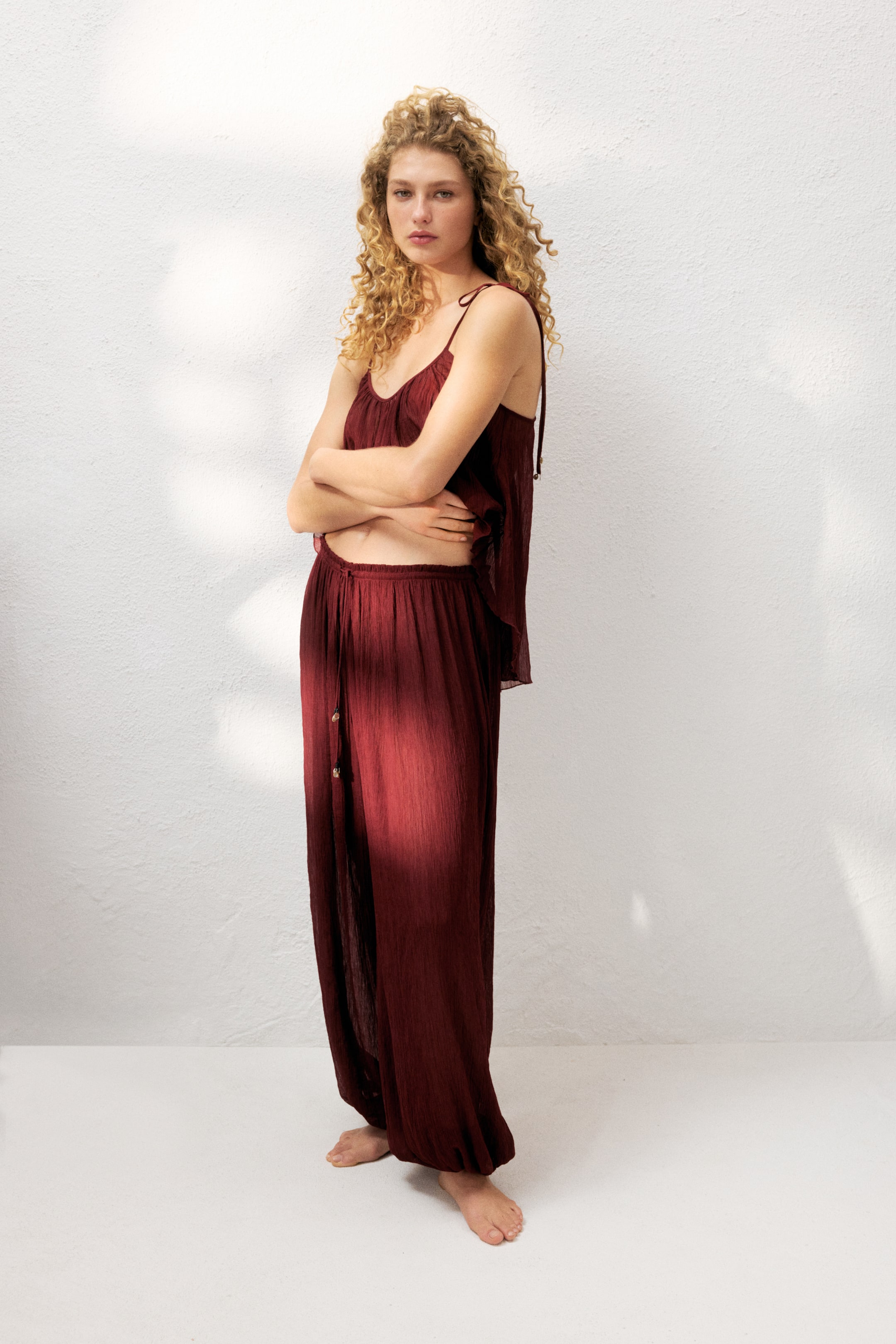 Crinkled Balloon Beach Pants