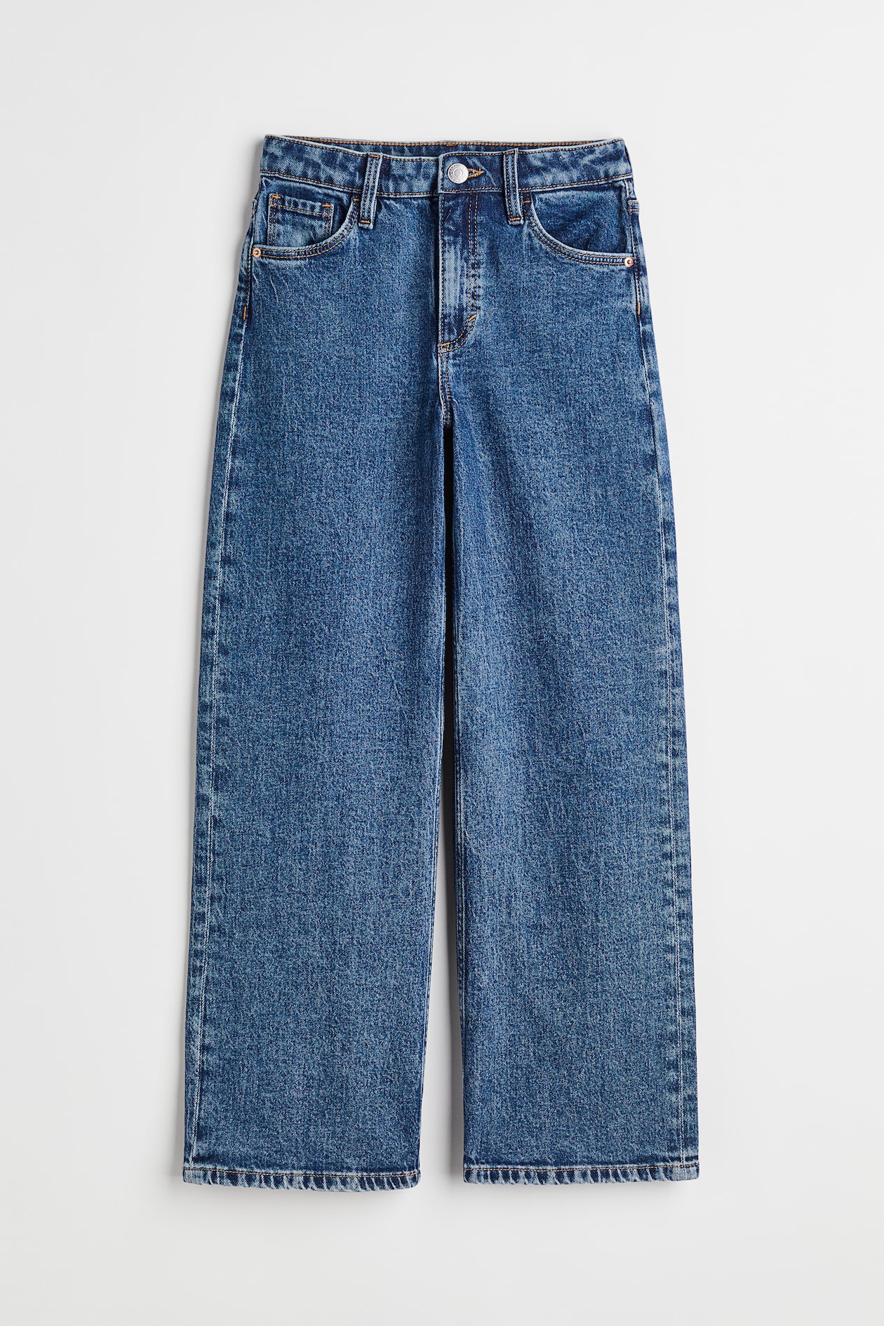 Wide High Jeans - Dark denim blue - Kids | H&M US