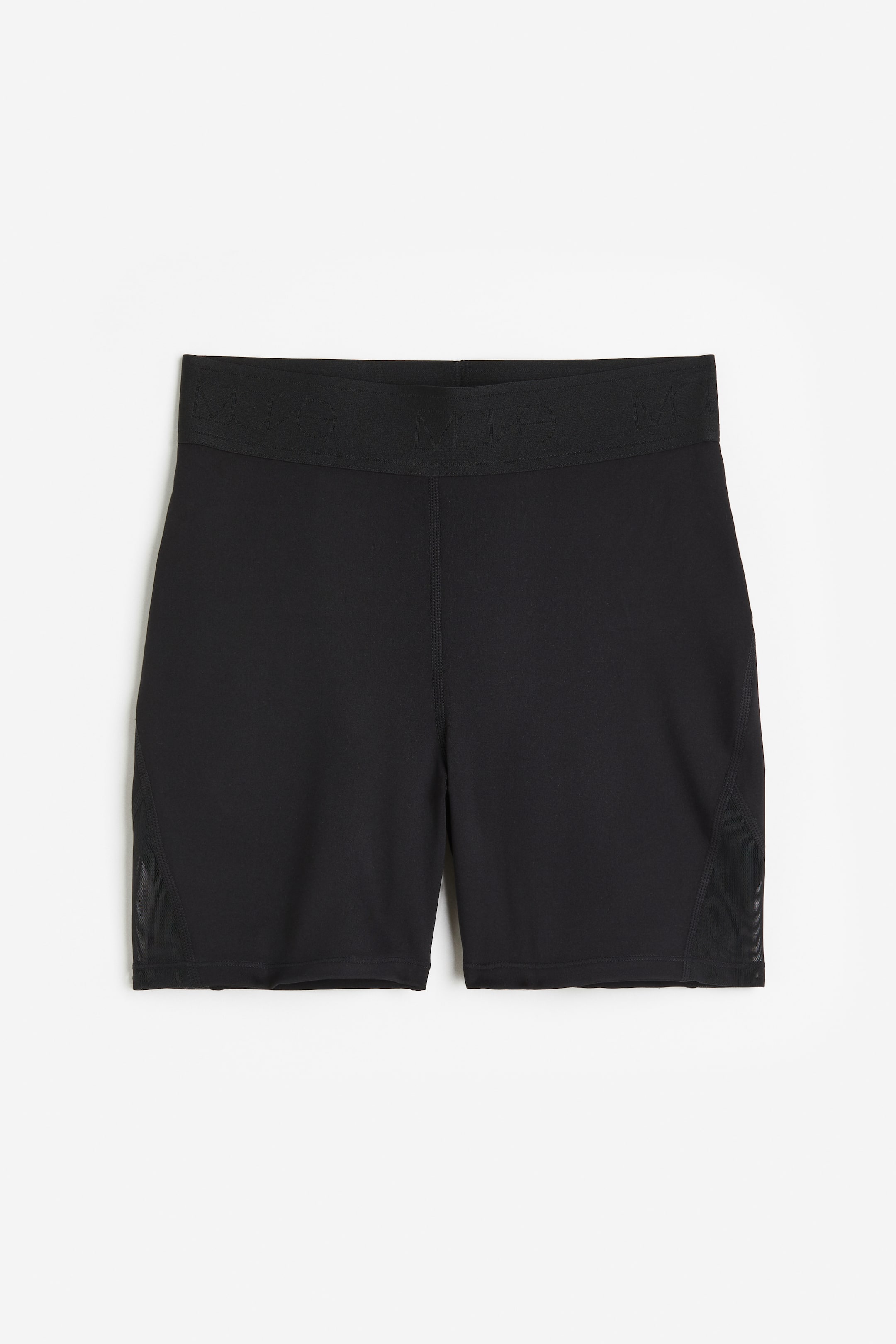 DryMove™ Mesh-detail sports hotpants - High waist - Short - Black ...