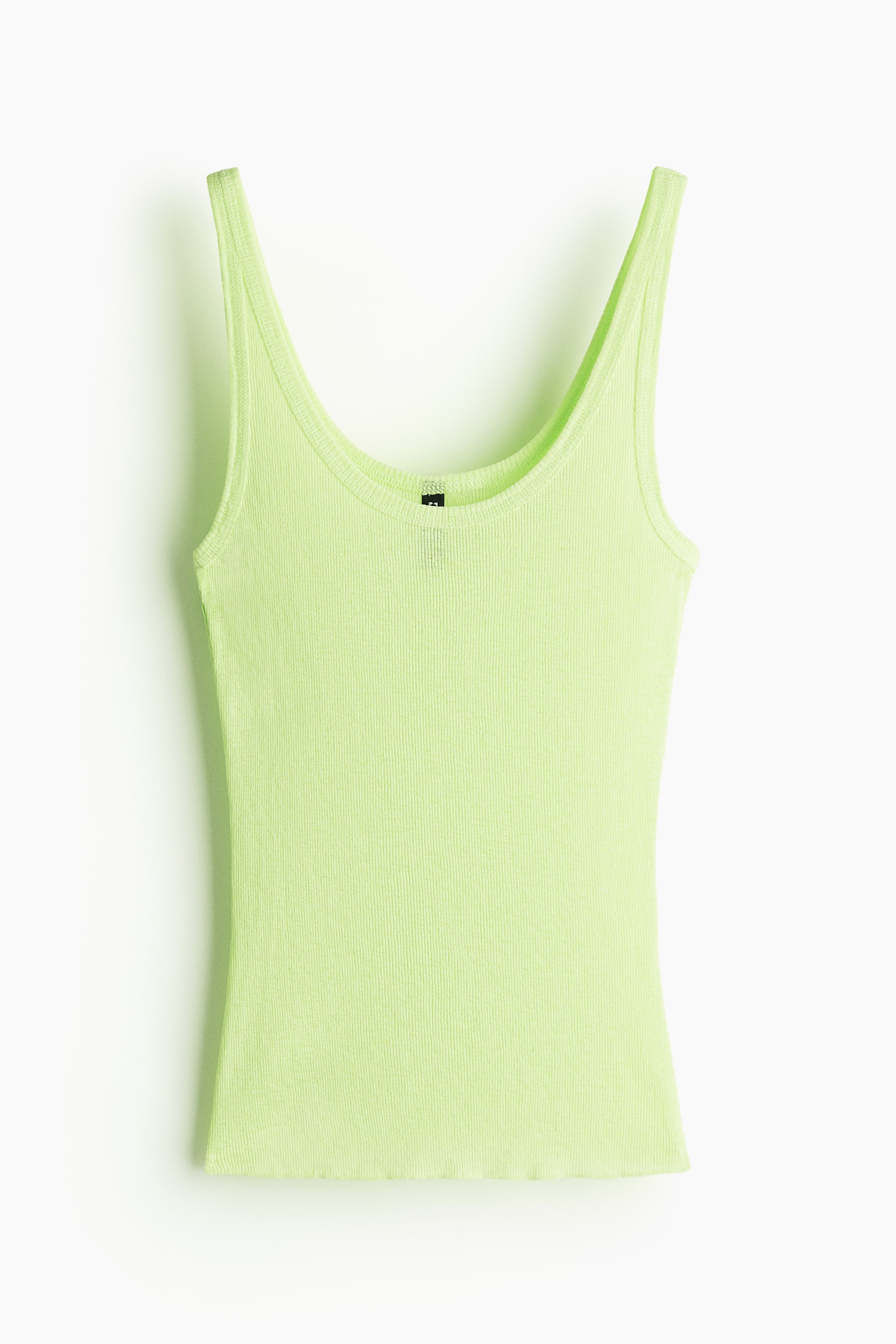 Ribbed vest top - Lime green/Black/White/Beige - 2