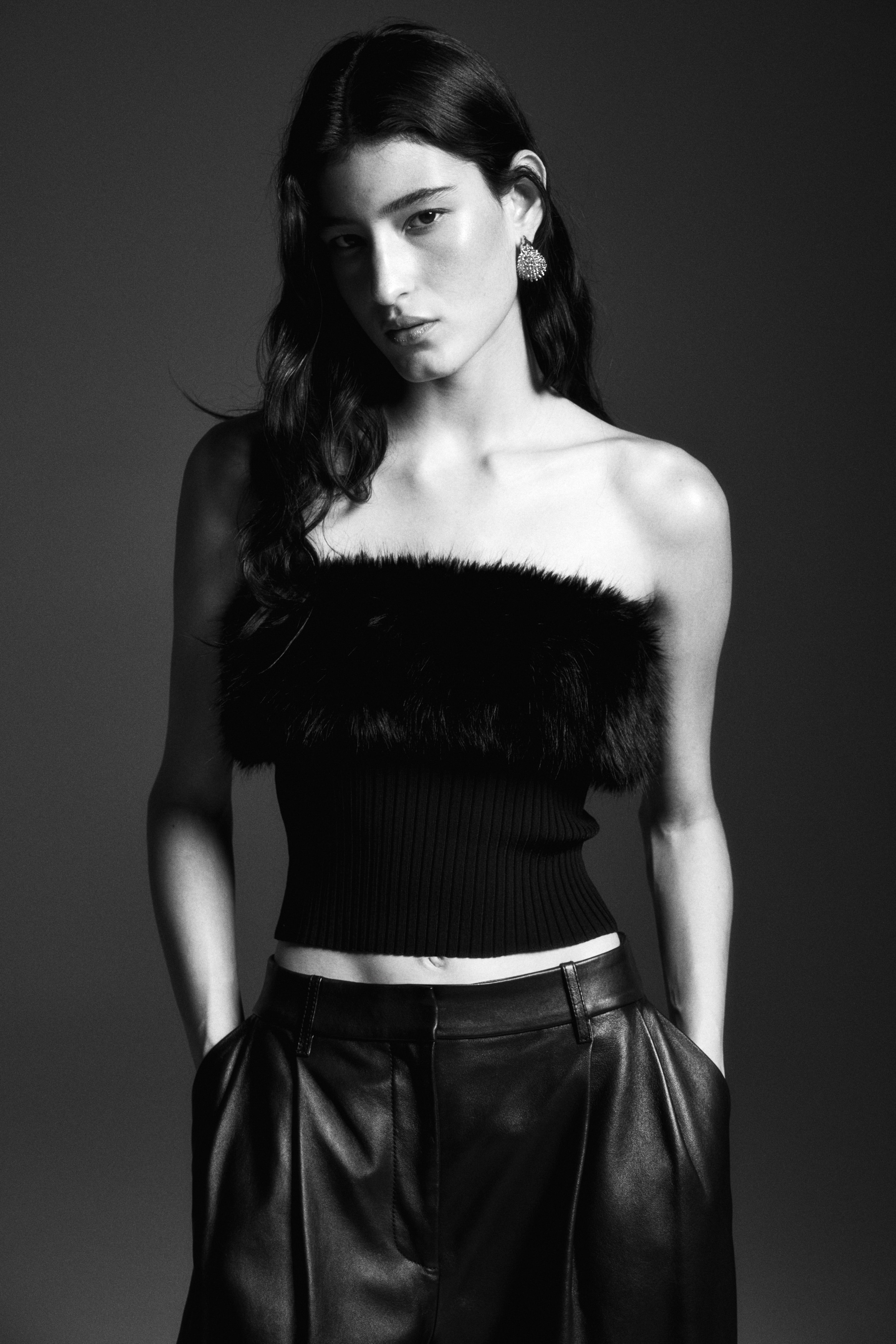 Rib-knit tube top