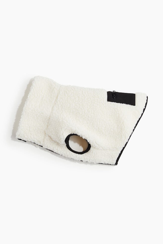 Teddy dog jacket - White/Dark brown/Beige - 1