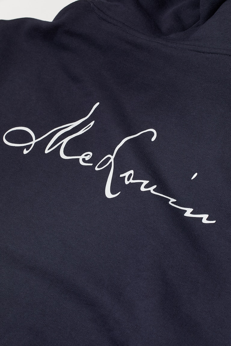 Hoodie Regular Fit Bleu foncé/SuperGrave HOMME H&M FR