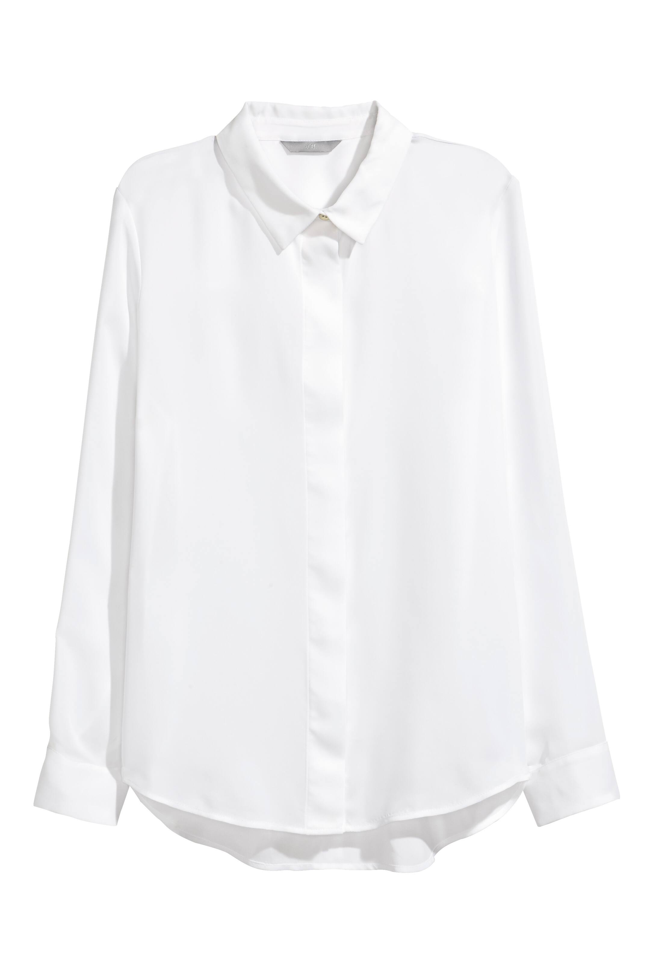 Zobacz większy obraz: Bluzka z długim rękawem - Biały - ONA | H&M PL 1
