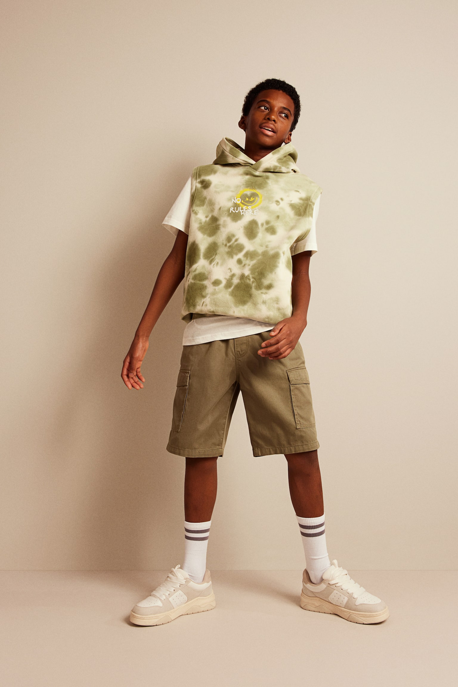 Cargo shorts - Khaki green/Khaki green/Beige/Black - 2